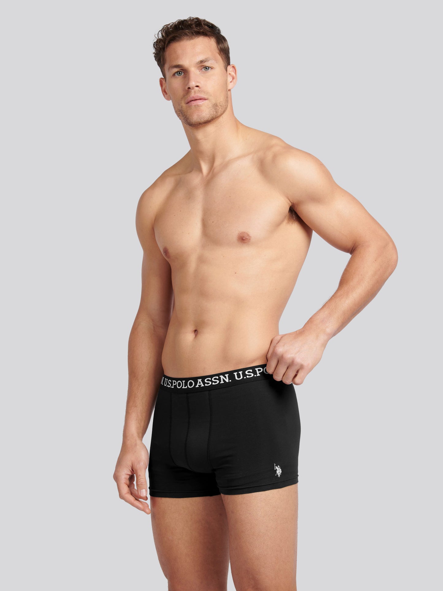 Mens 3 Pack Boxer Shorts in Black