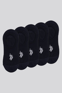 Mens 5 Pack Invisible Trainer Socks in Black