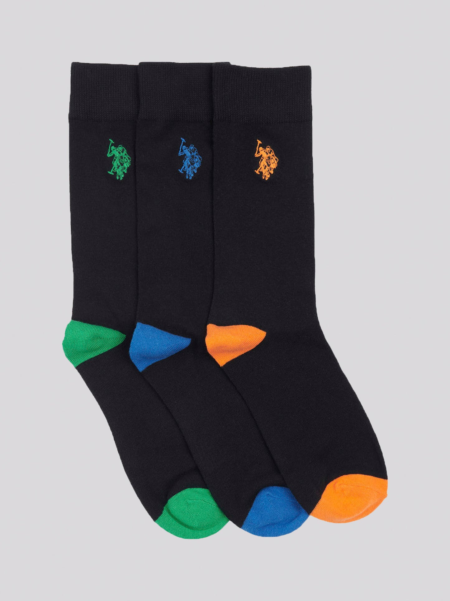 Mens Three Pack Smart Socks in Black