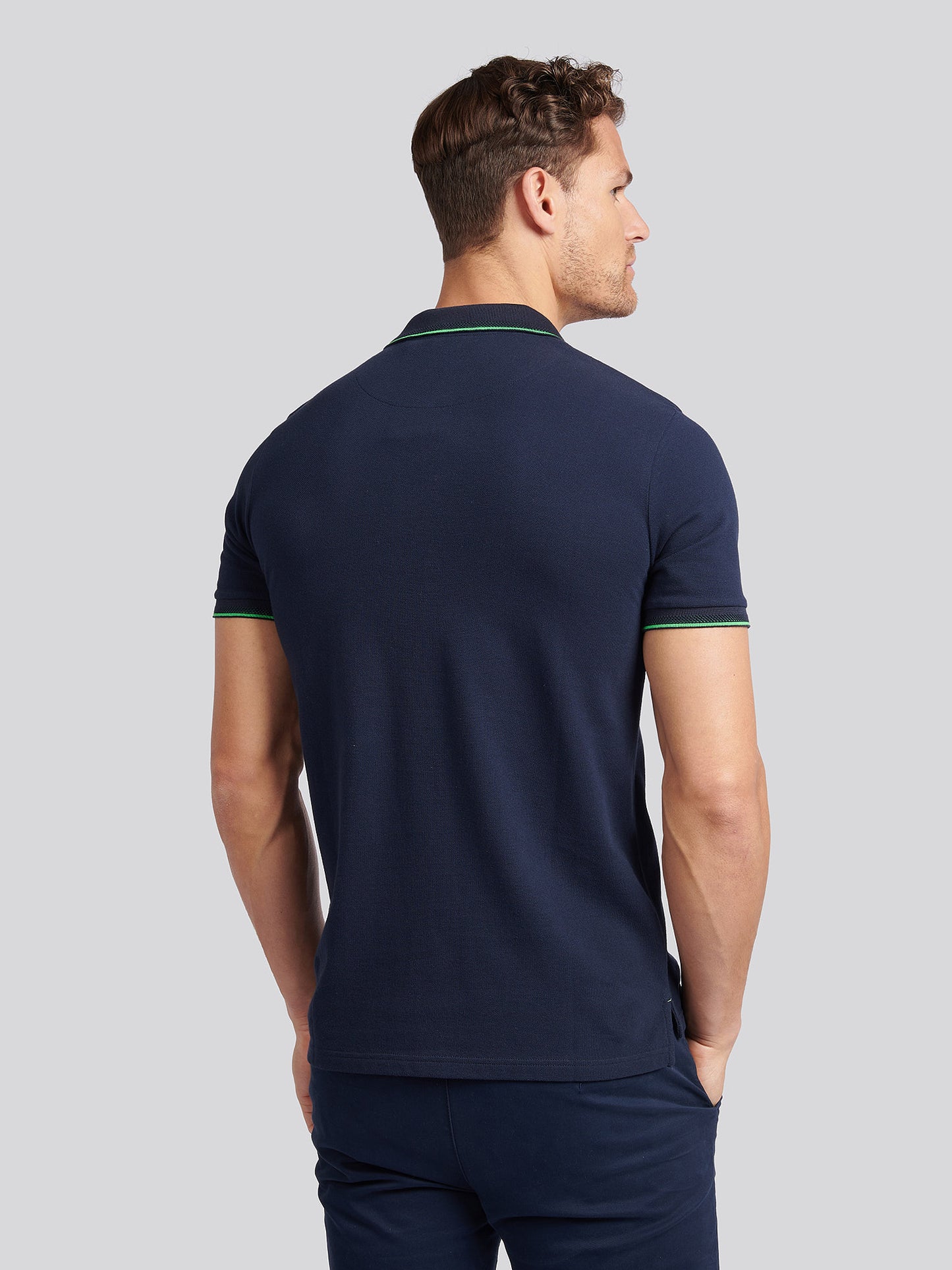 Mens Life Double Horsemen Polo Shirt in Dark Sapphire Navy