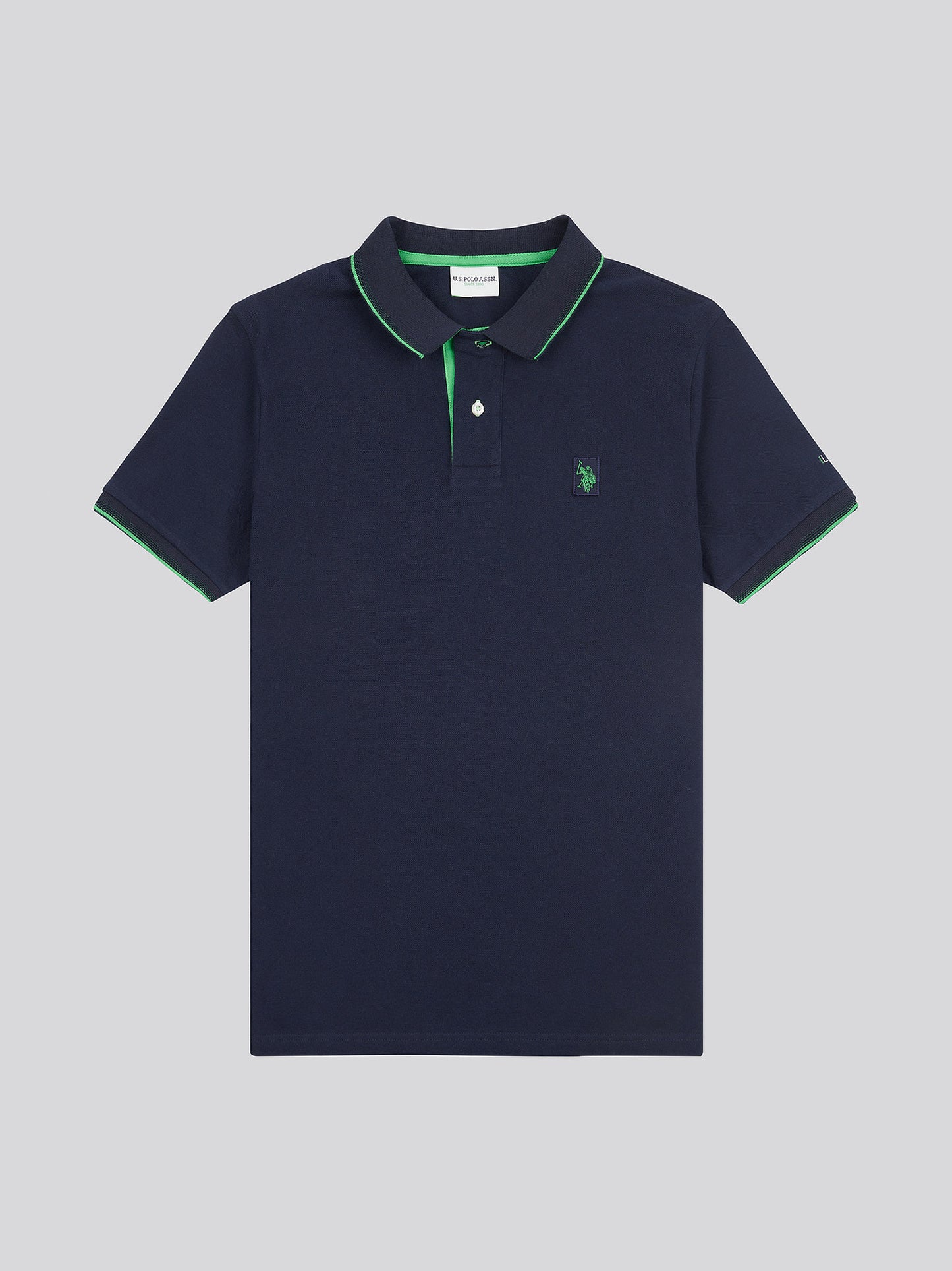 Mens Life Double Horsemen Polo Shirt in Dark Sapphire Navy