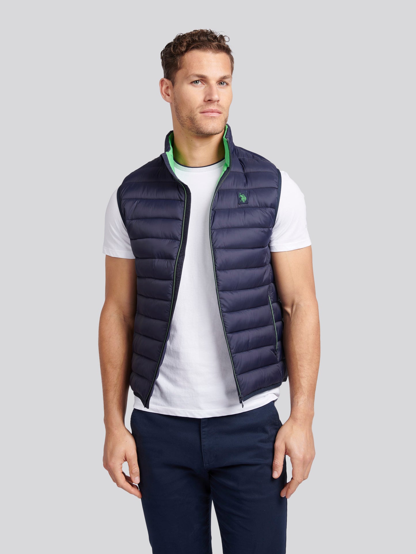 Mens Life Bound Quilted Gilet in Dark Sapphire Navy