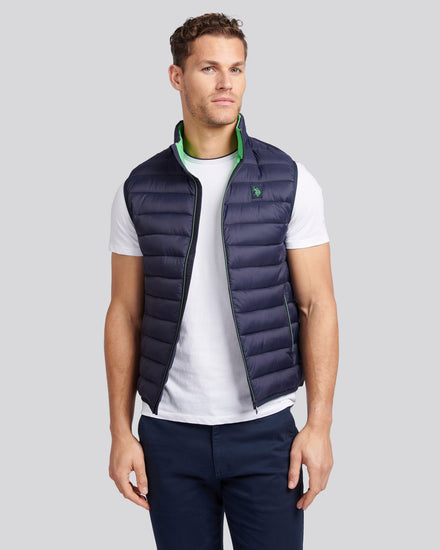 Mens Life Bound Quilted Gilet in Dark Sapphire Navy