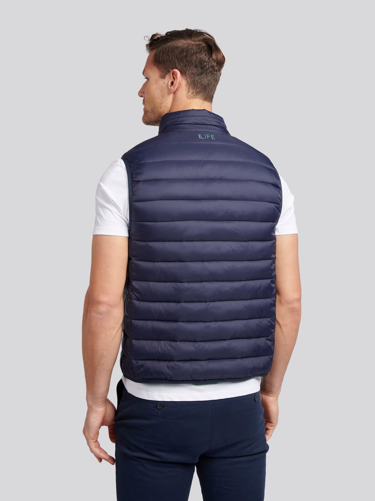 Mens Life Bound Quilted Gilet in Dark Sapphire Navy