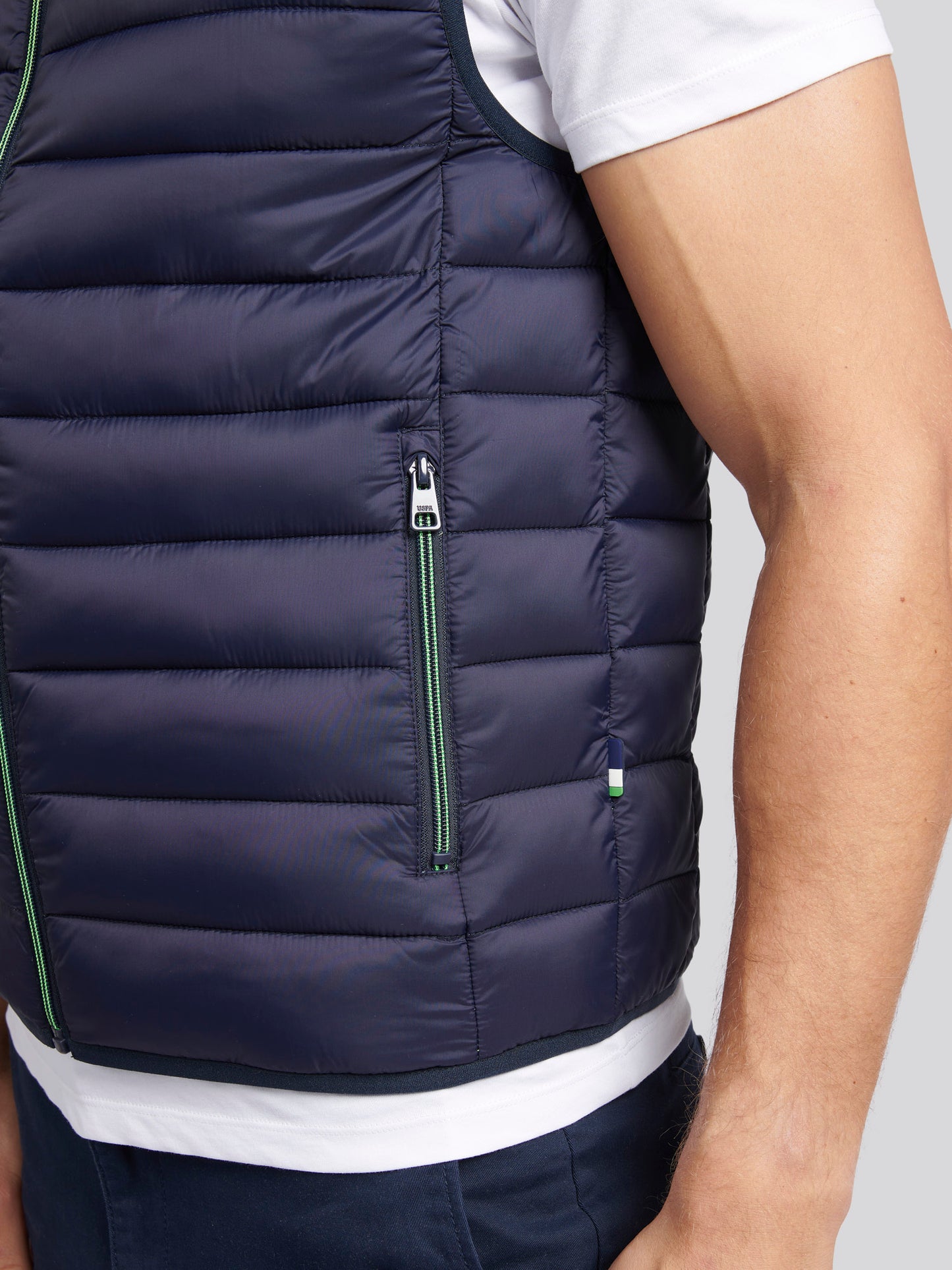 Mens Life Bound Quilted Gilet in Dark Sapphire Navy