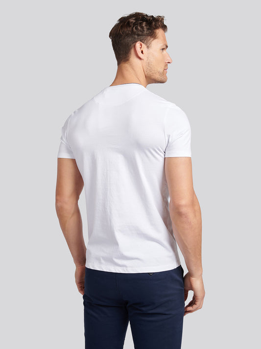 Mens Life Double Horsemen T-Shirt in Bright White