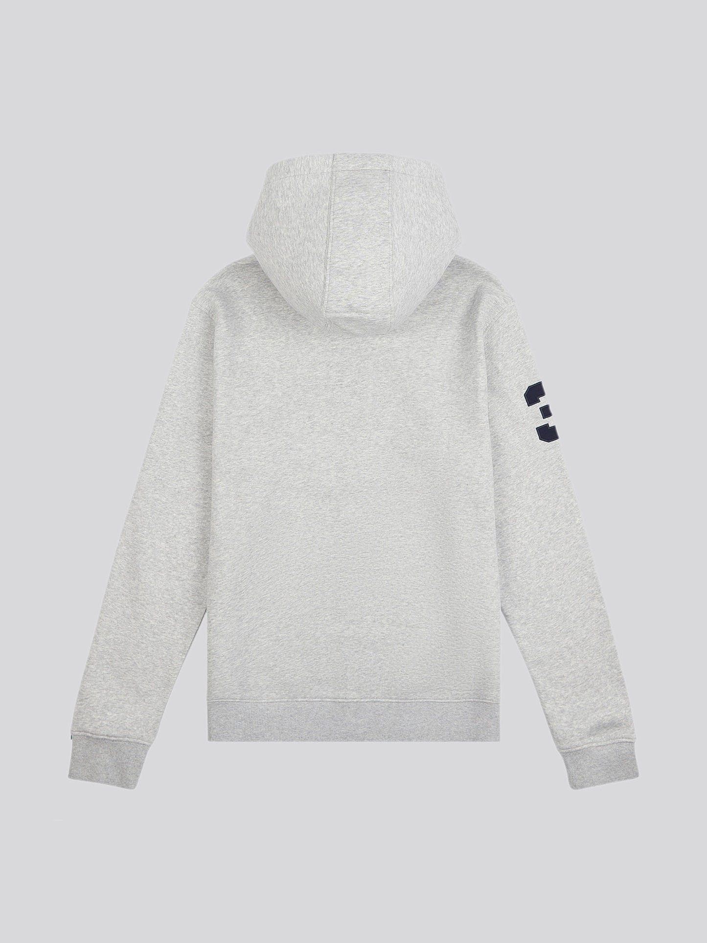 Mens Classic Fit Player 3 Zip Hoodie in Mid Grey Marl