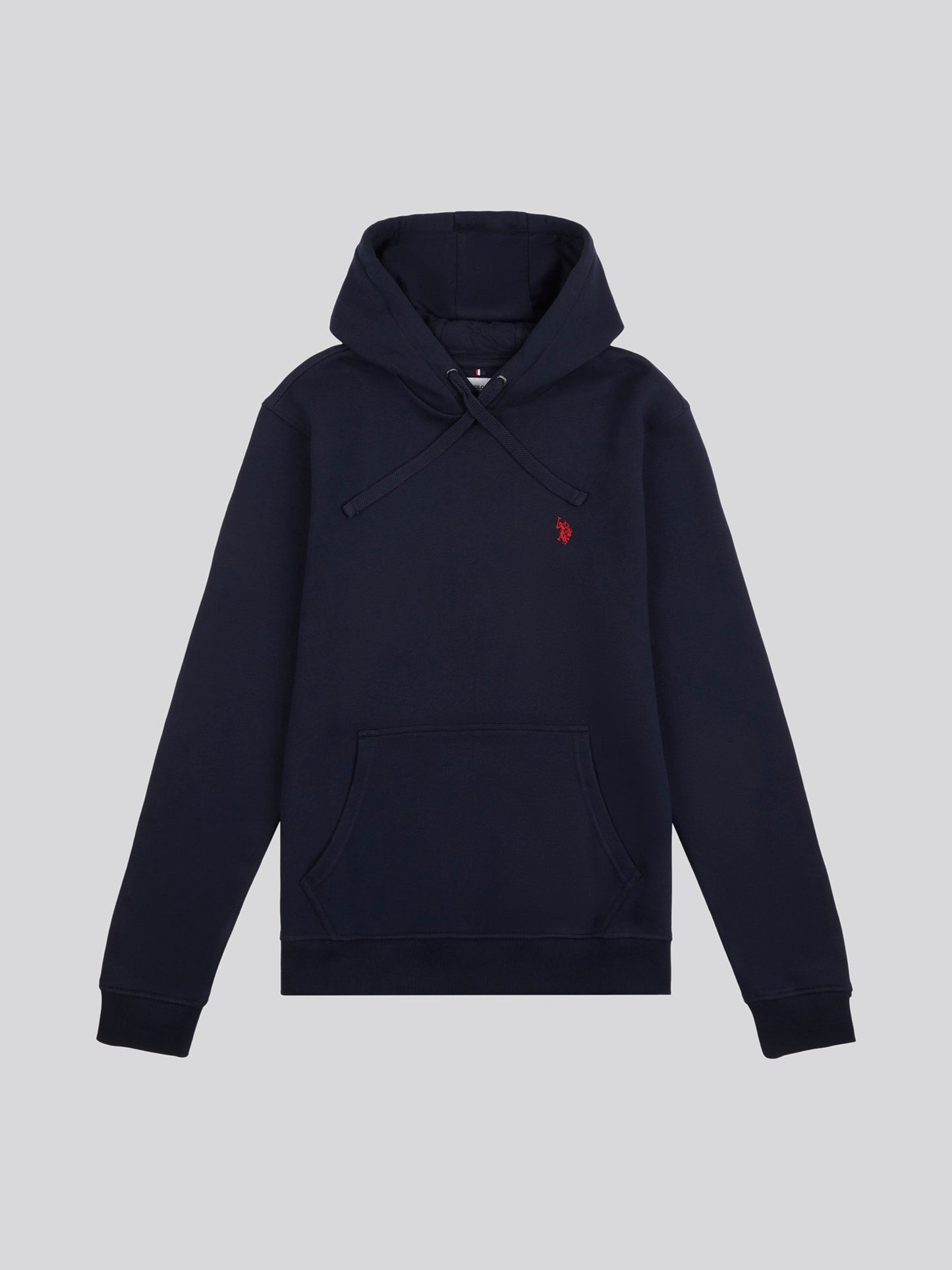 Mens Double Horsemen Hoodie in Dark Sapphire Navy / Haute Red DHM