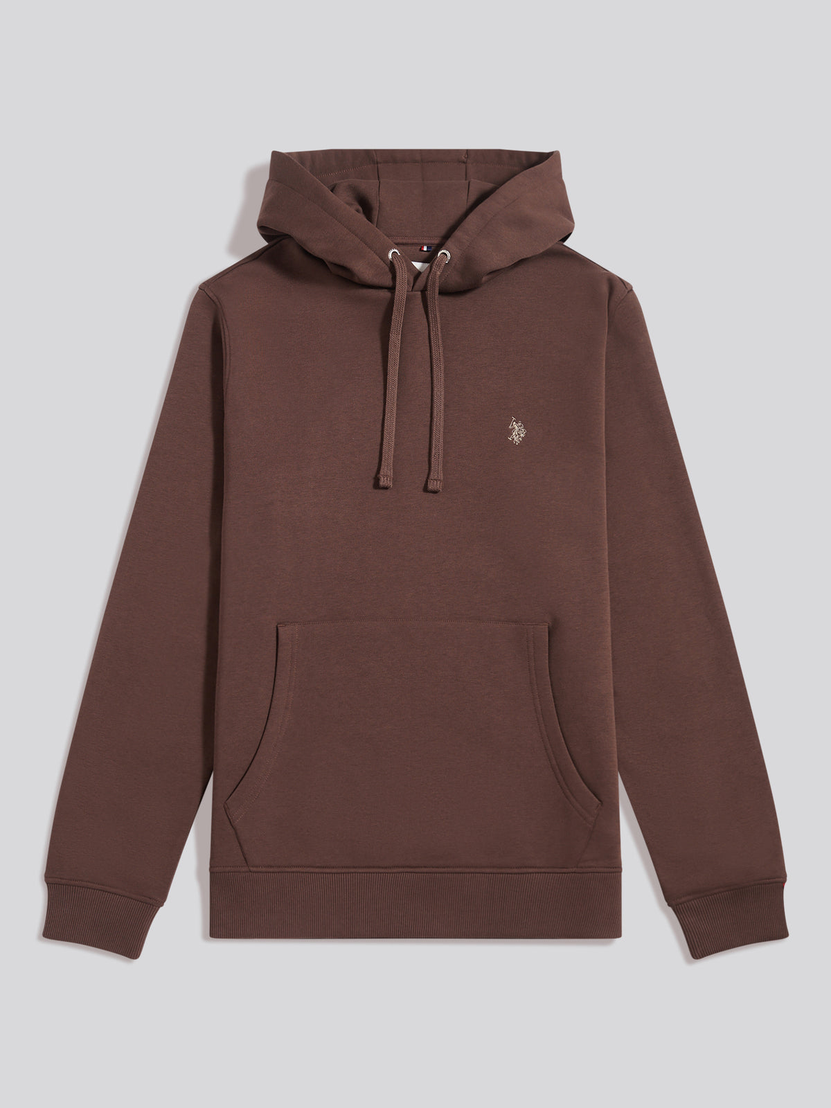Mens Double Horsemen Embroidered Hoodie Bracken