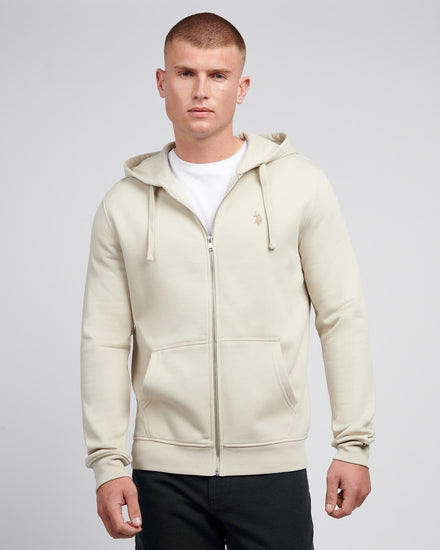 Mens Double Horsemen Zip Hoodie in Moonstruck