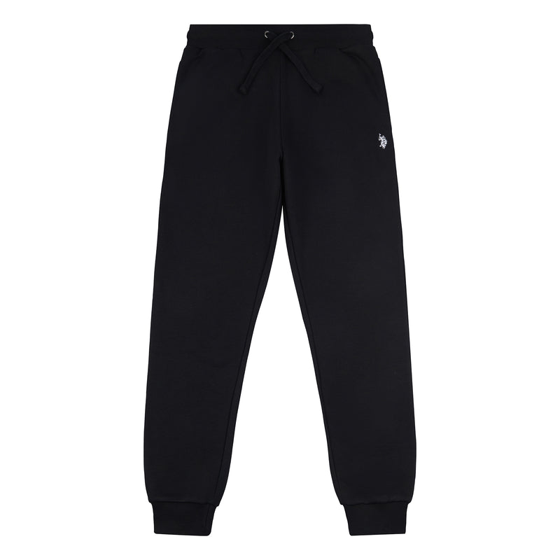 Mens Classic Fit Double Horsemen Joggers in Black Bright White DHM
