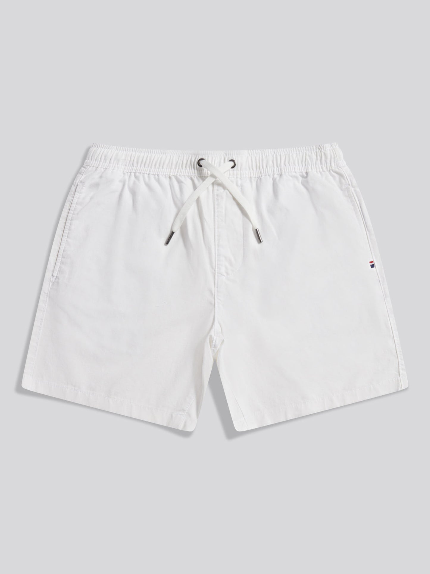Mens Linen Blend Deck Shorts Bright White