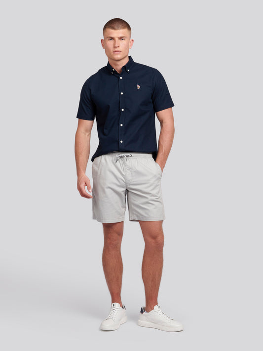 Mens Linen Blend Deck Shorts in Harbor Mist