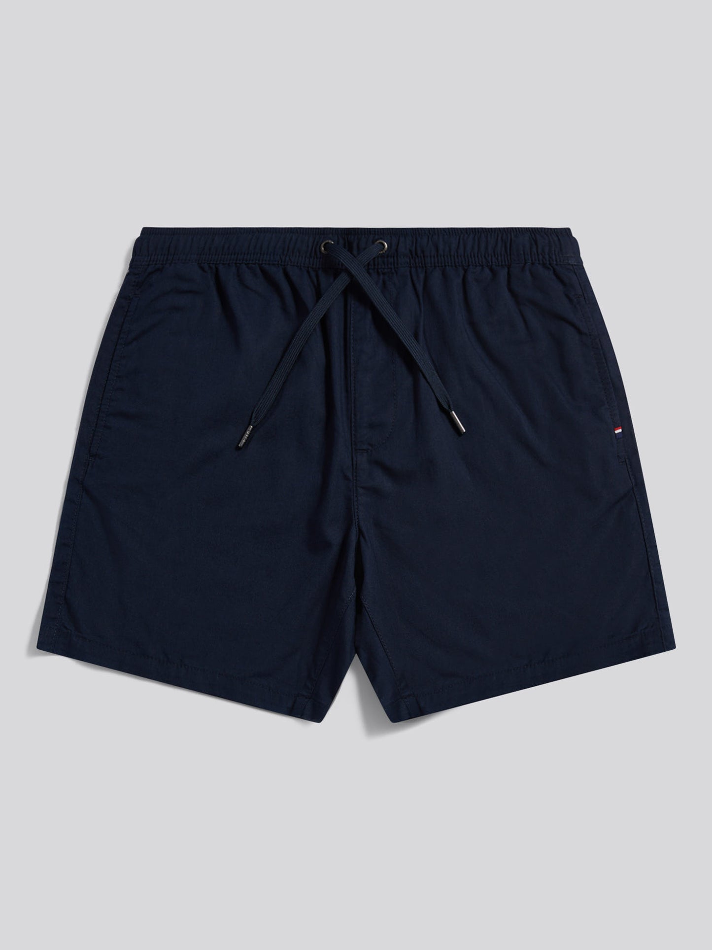 Mens Linen Blend Deck Shorts in Dark Sapphire Navy / Haute Red DHM