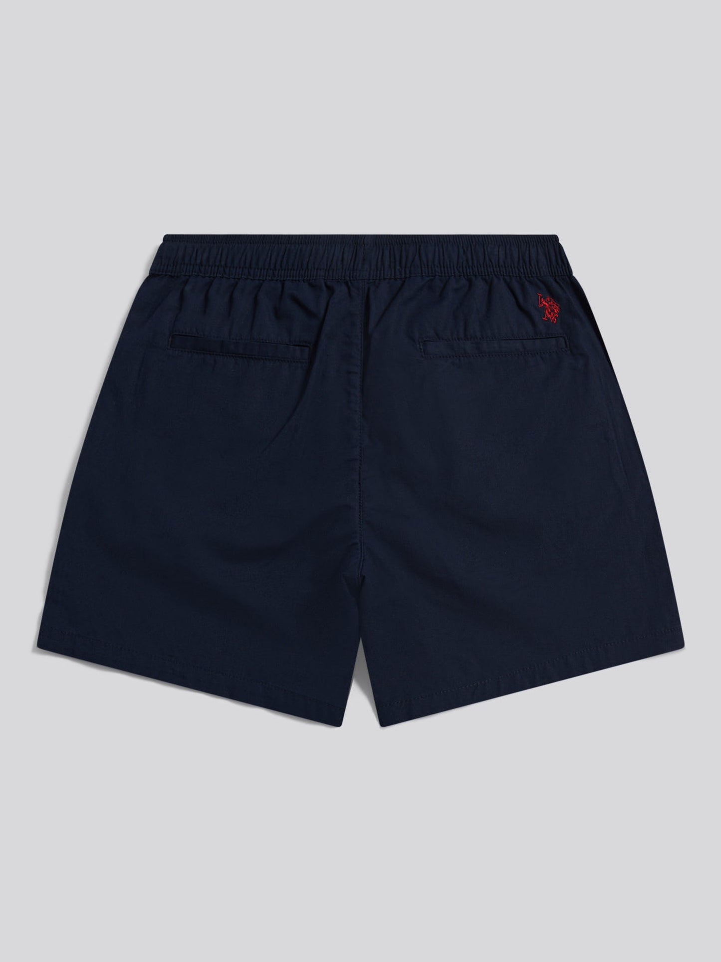 Mens Linen Blend Deck Shorts in Dark Sapphire Navy / Haute Red DHM