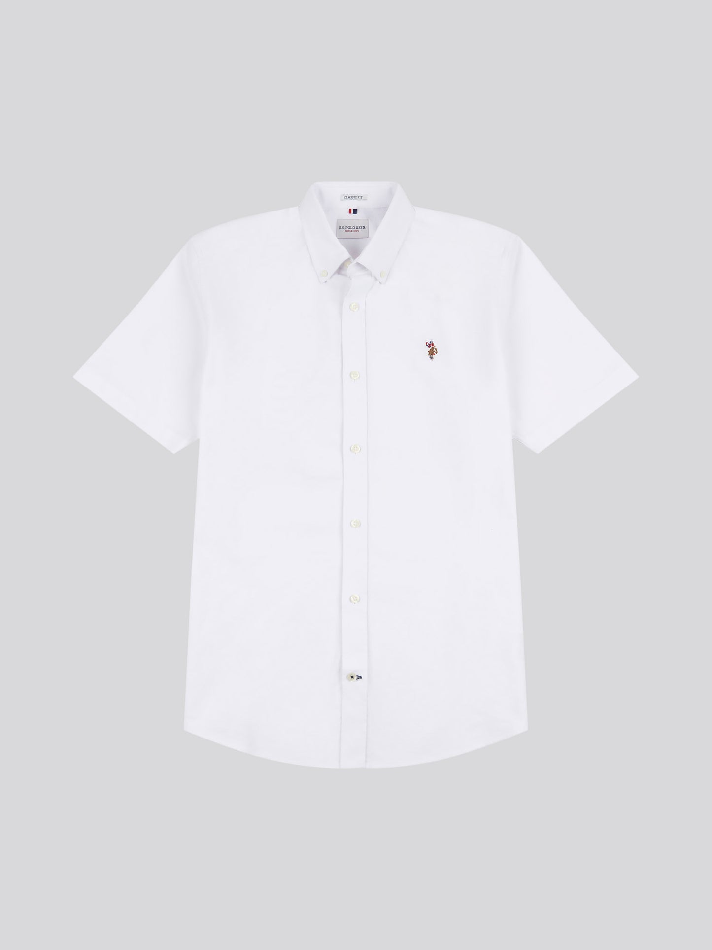 Mens  Short Sleeve Oxford Shirt in Bright White