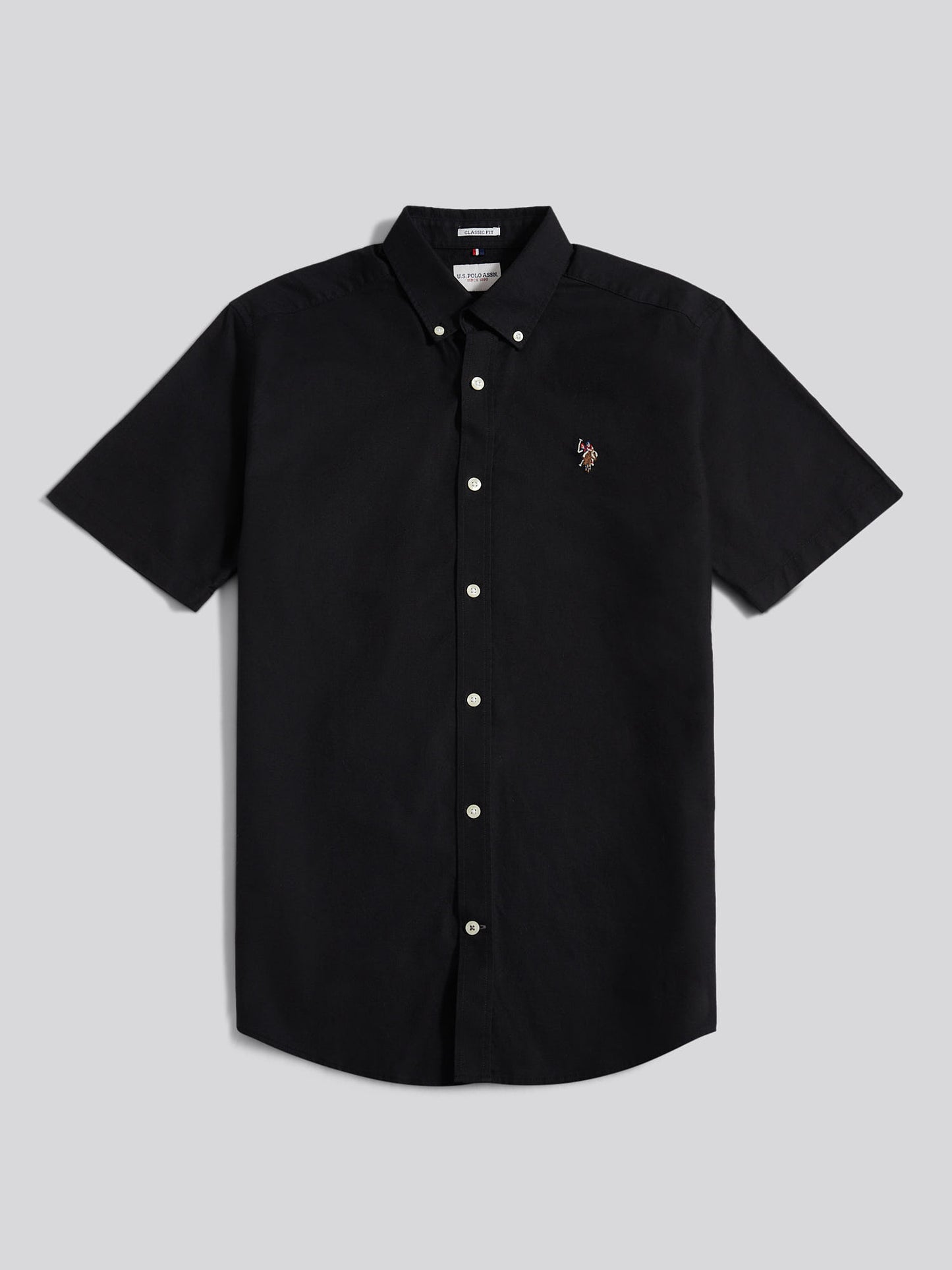 Mens  Short Sleeve Oxford Shirt in Black