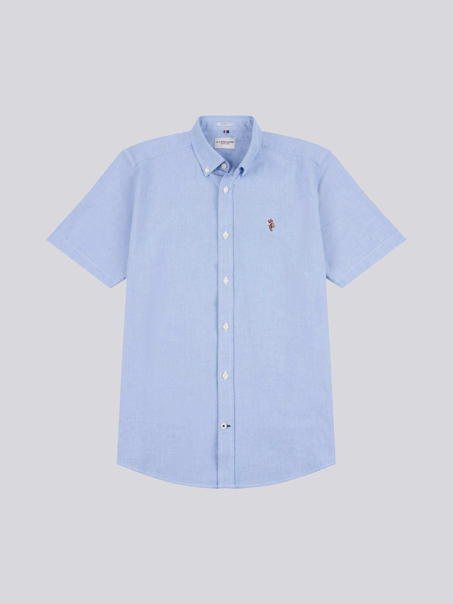Mens  Short Sleeve Oxford Shirt in Blue Yonder