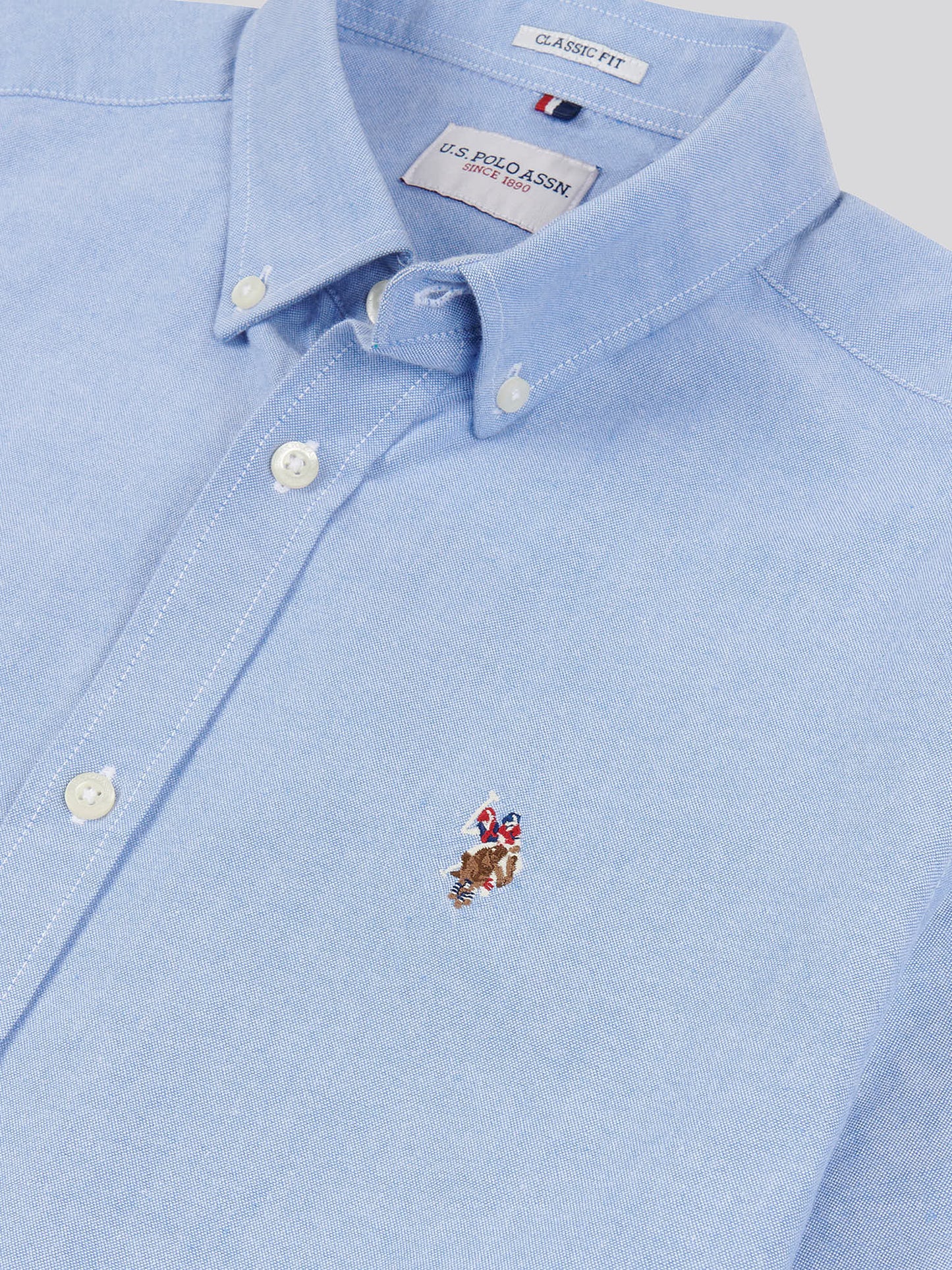 Mens  Short Sleeve Oxford Shirt in Blue Yonder