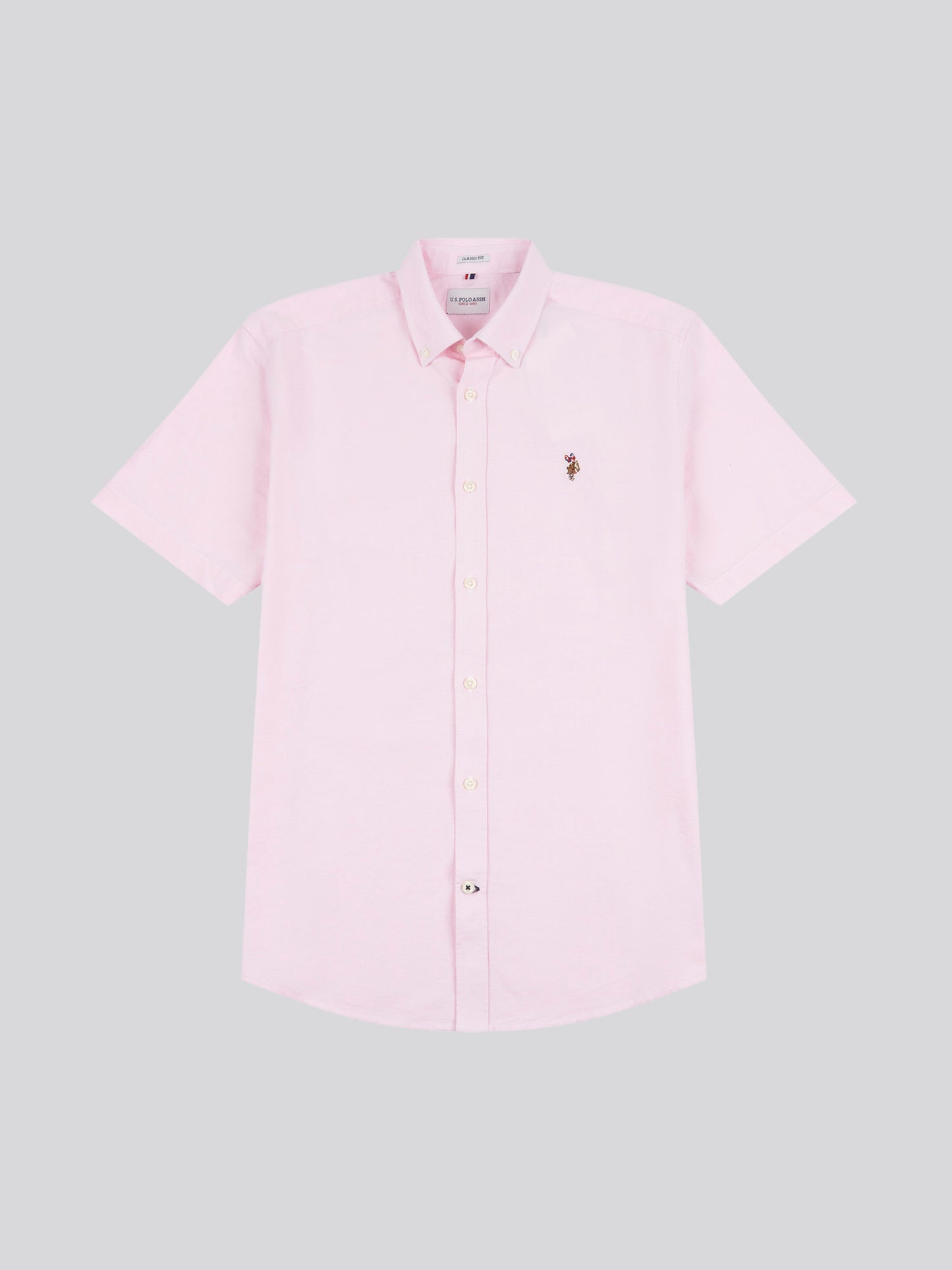Mens  Short Sleeve Oxford Shirt in Orchid Pink