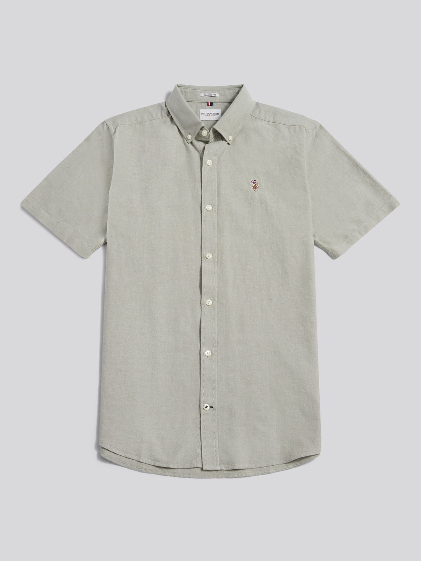 Mens  Short Sleeve Oxford Shirt Sea Spray
