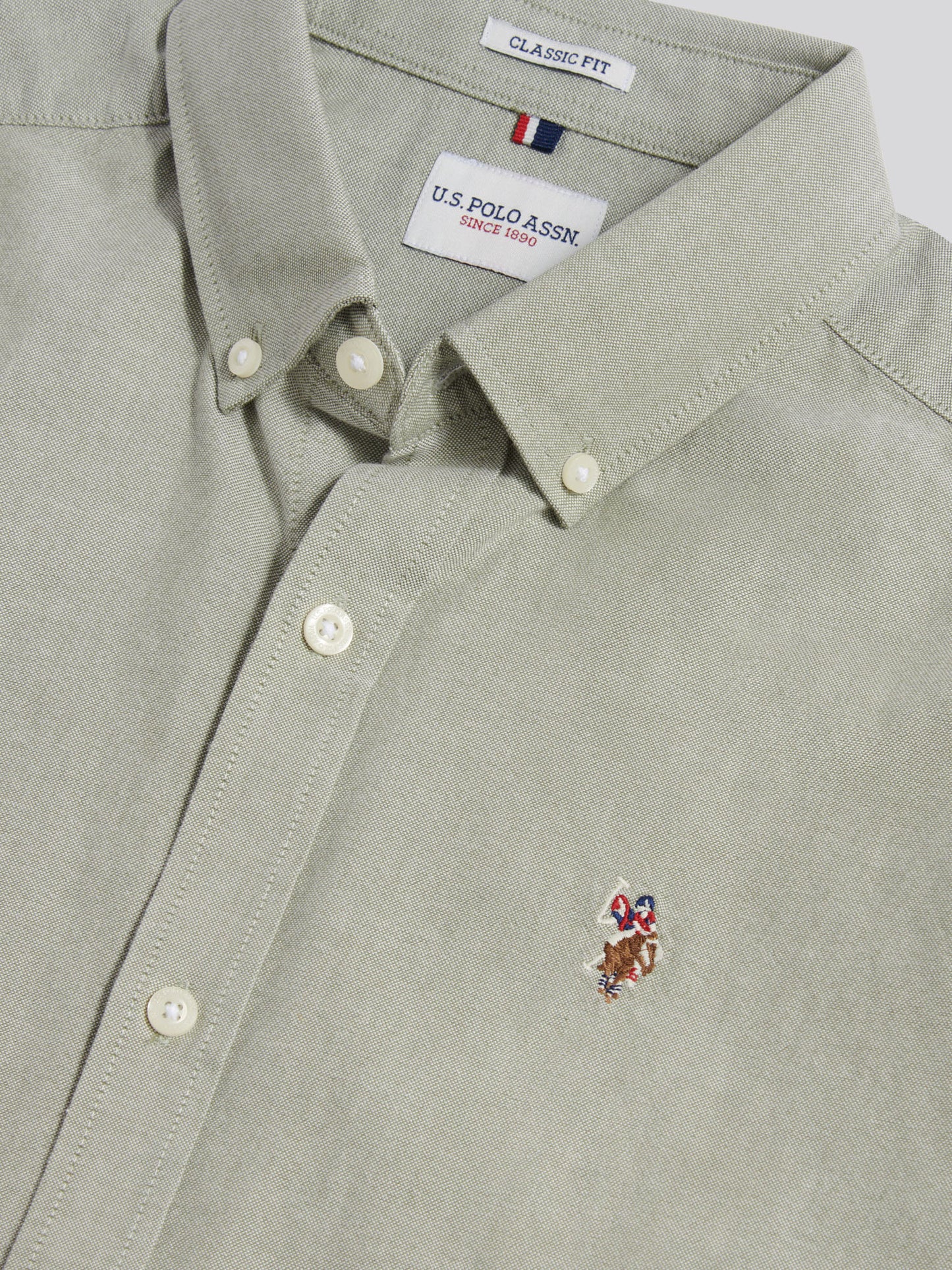 Mens  Short Sleeve Oxford Shirt Sea Spray