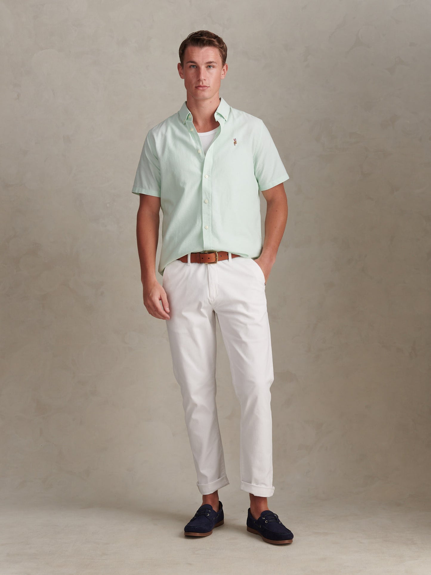 Mens  Short Sleeve Oxford Shirt Bay