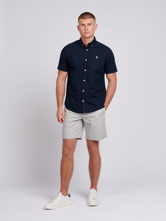 Mens  Short Sleeve Oxford Shirt in Dark Sapphire Navy