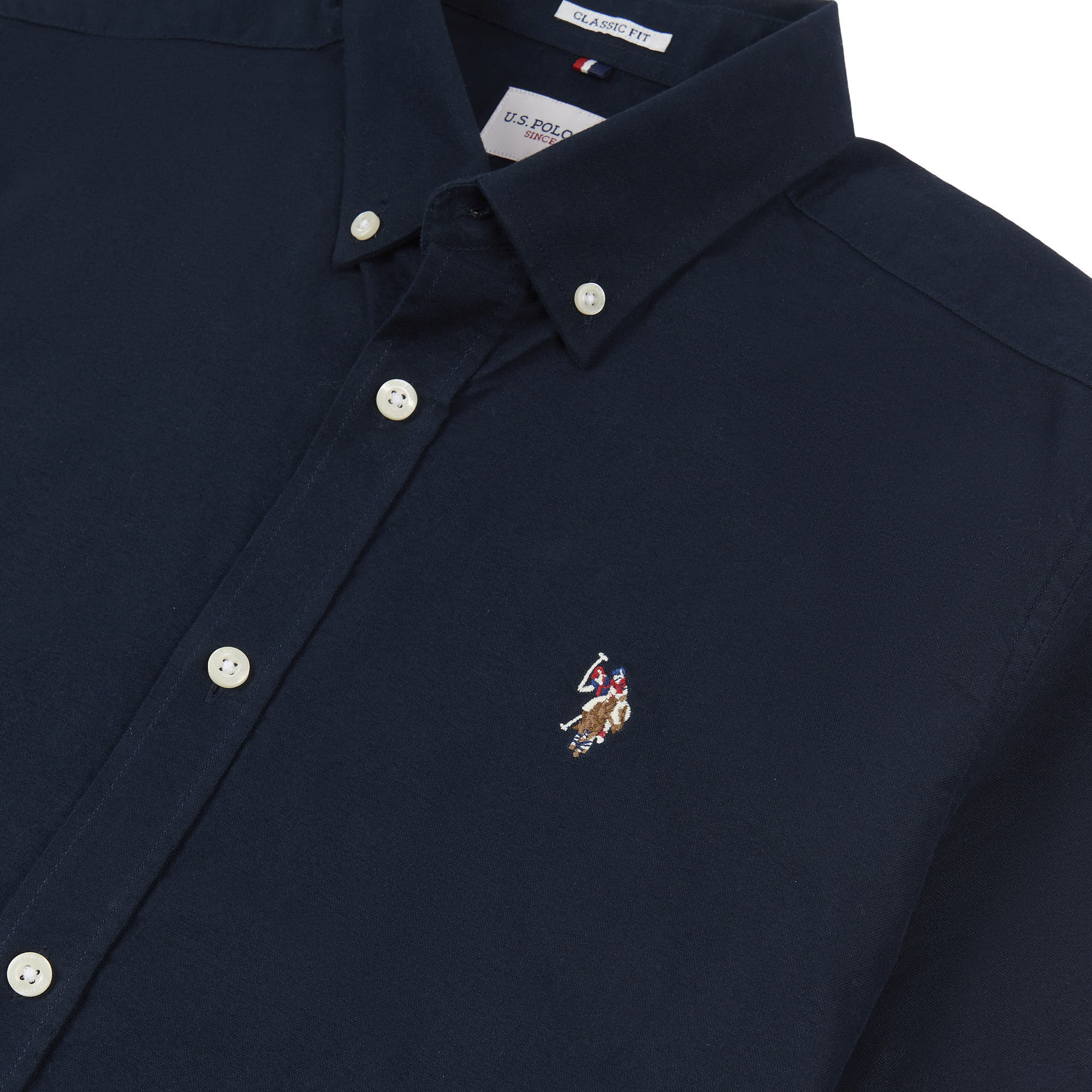 Mens Short Sleeve Oxford Shirt in Dark Sapphire Navy