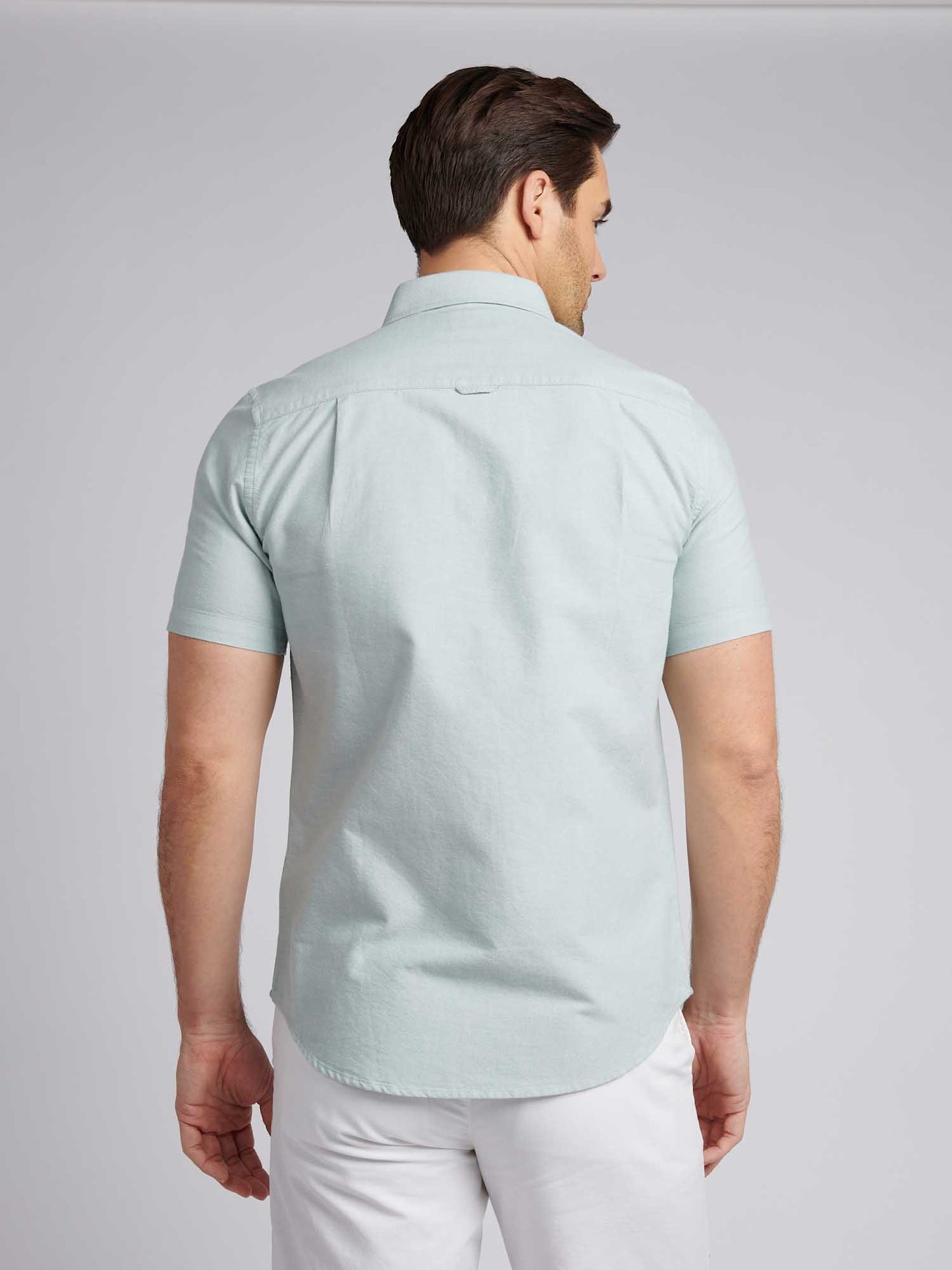 Mens  Short Sleeve Oxford Shirt in Green Bay