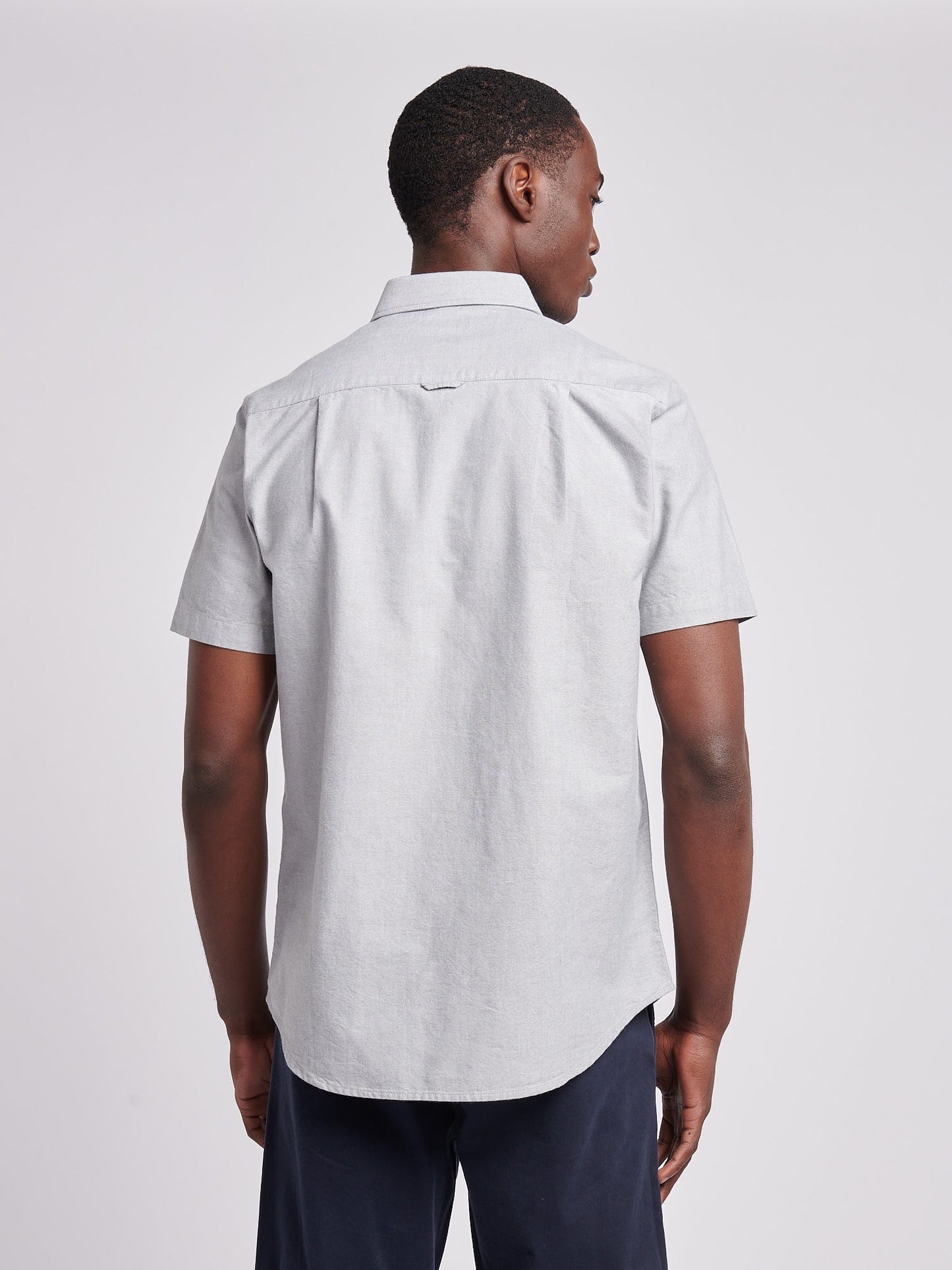 Mens  Short Sleeve Oxford Shirt in Mulled Basil