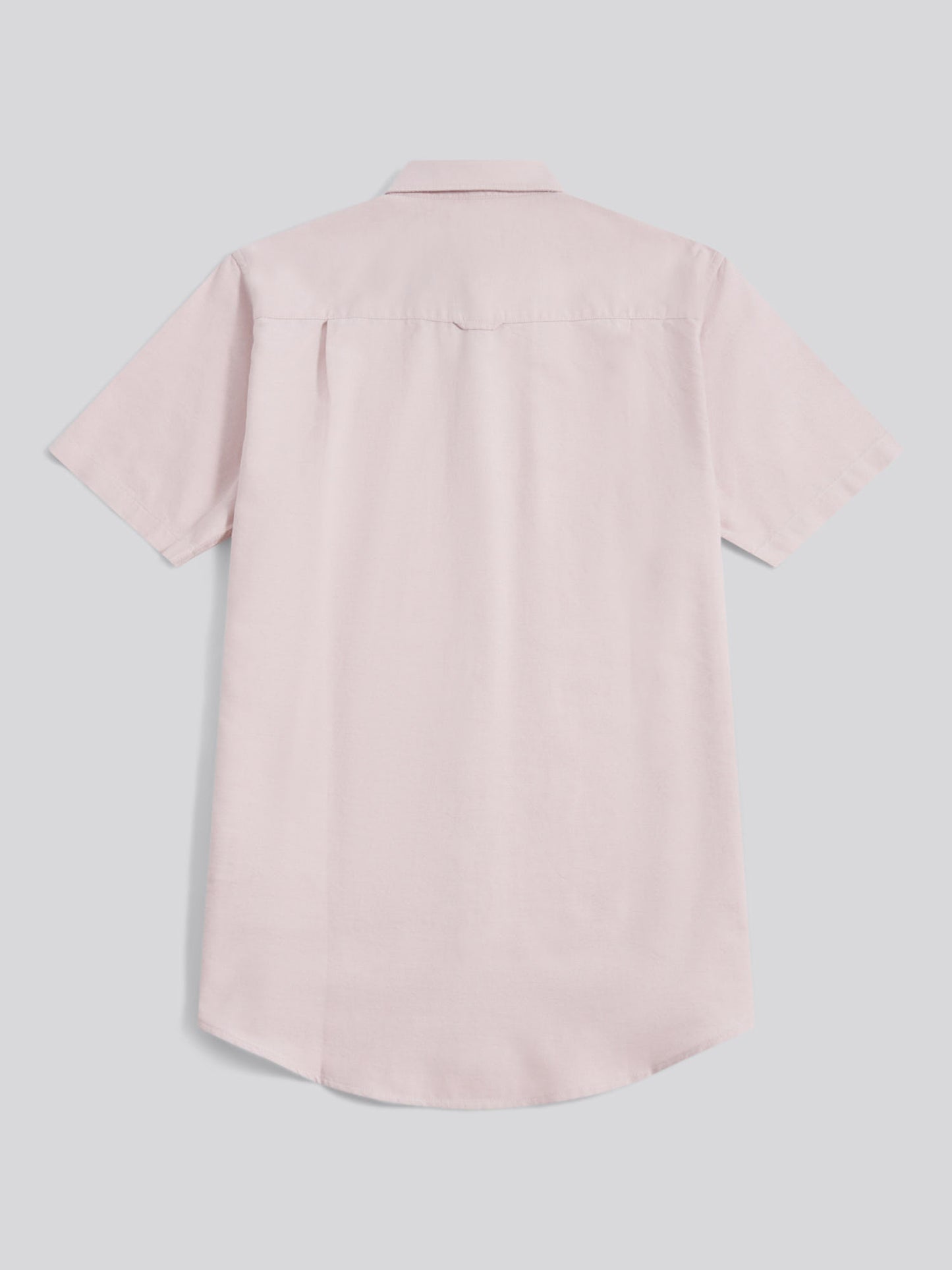 Mens  Short Sleeve Oxford Shirt Sepia Rose