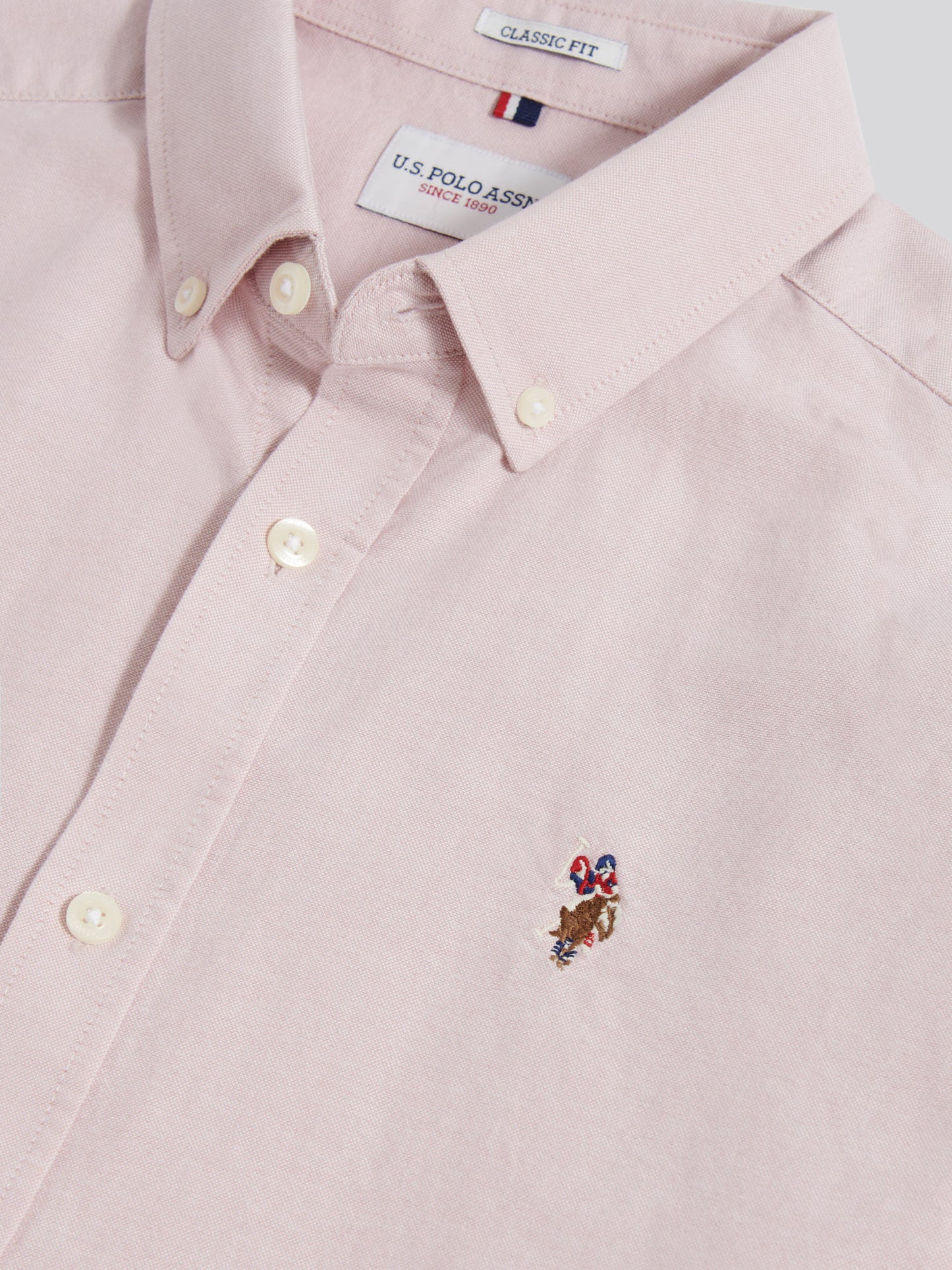 Mens  Short Sleeve Oxford Shirt Sepia Rose