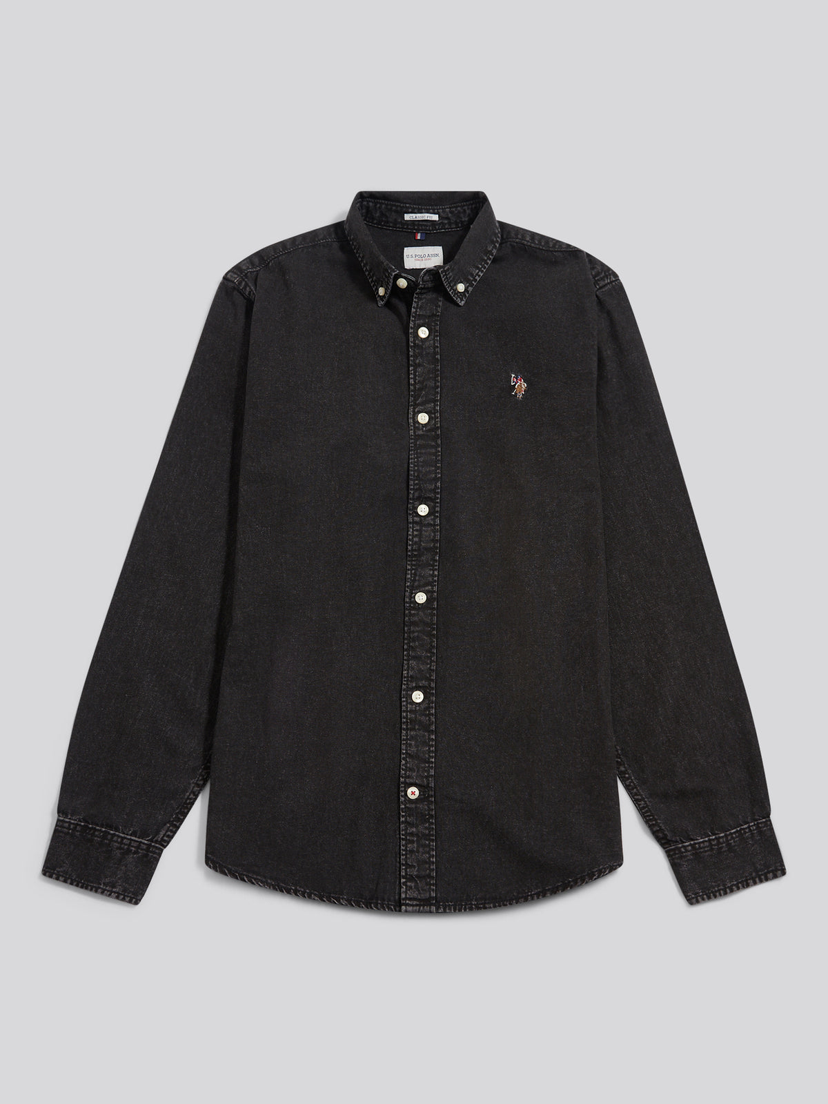 Mens Double Horsemen Chambray Shirt Black/chambray blue DHM (BMG standard)