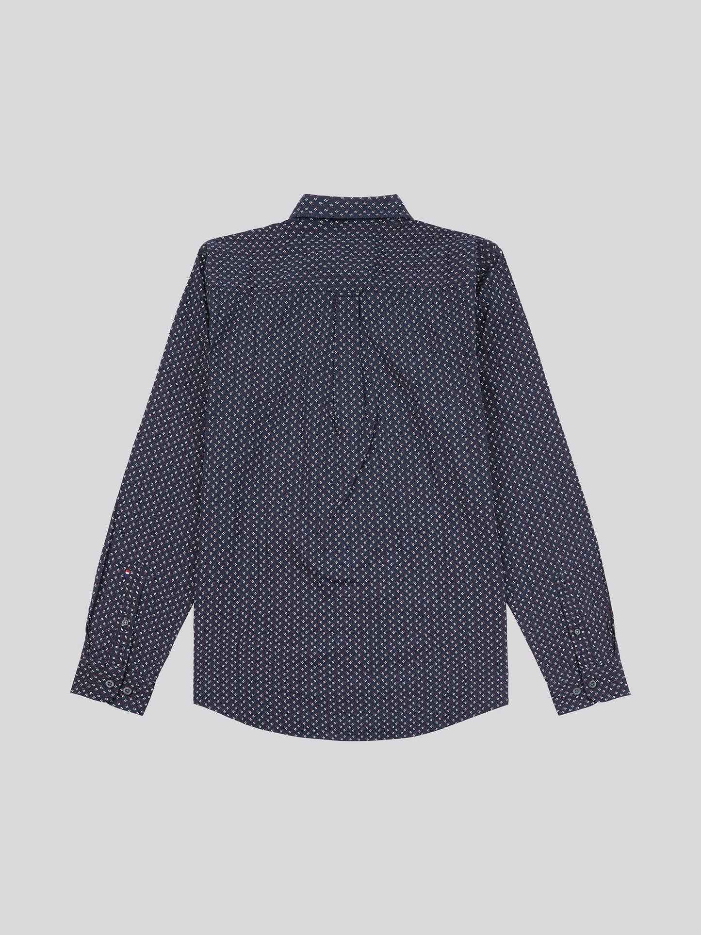 Mens Printed Shirt in Dark Sapphire Navy