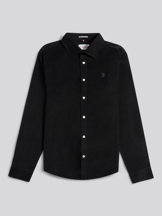 Mens Cord Shirt in Black