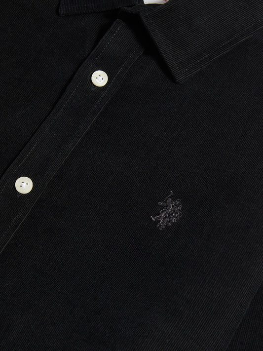 Mens Cord Shirt in Black