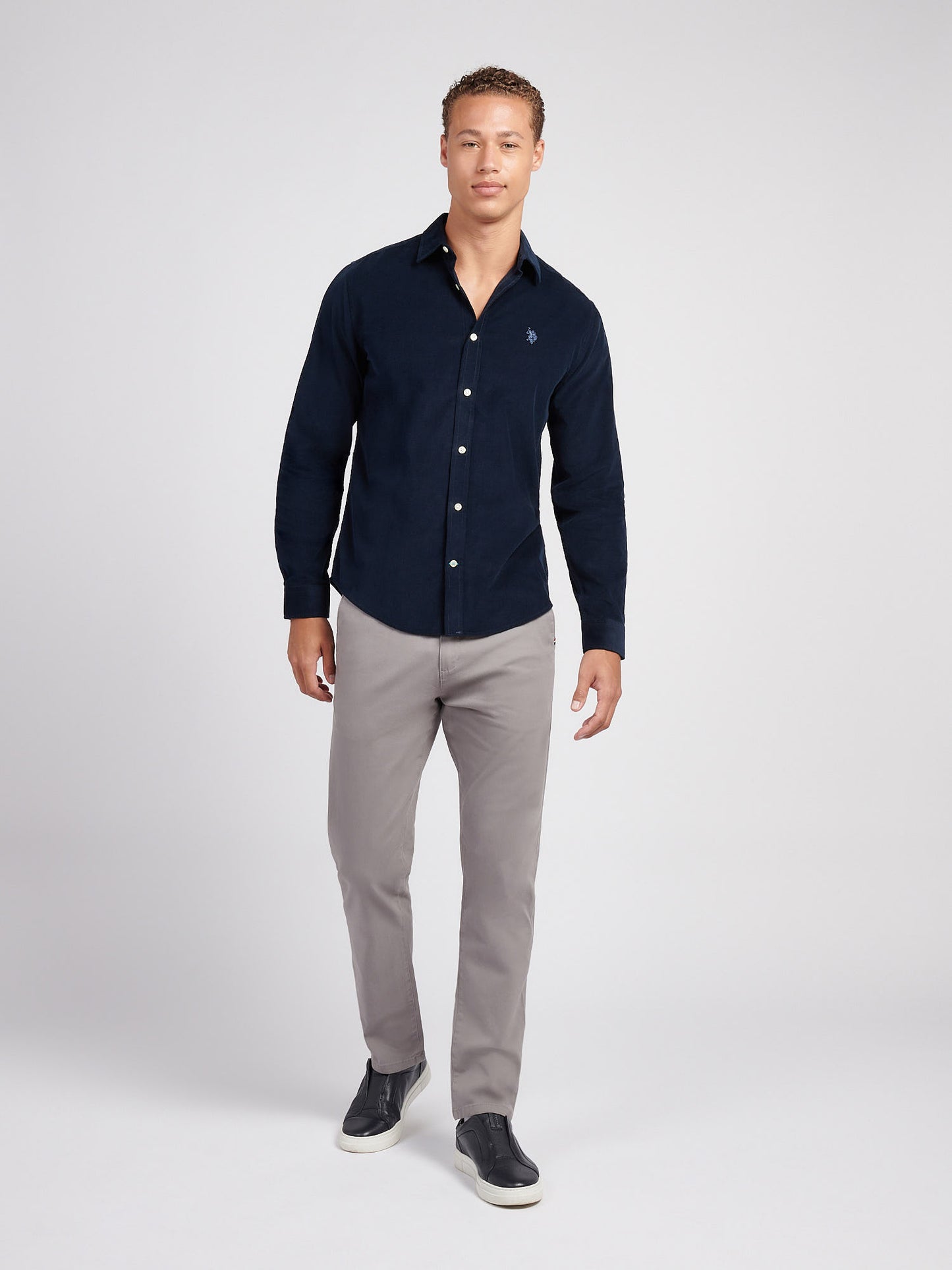 Mens Cord Shirt in Dark Sapphire Navy