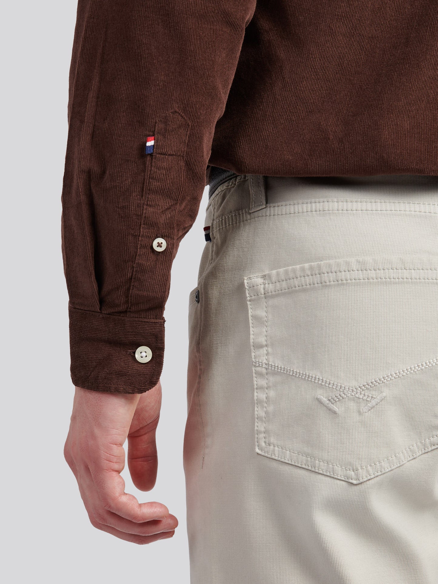 Mens Cord Shirt in Chocolate Martini