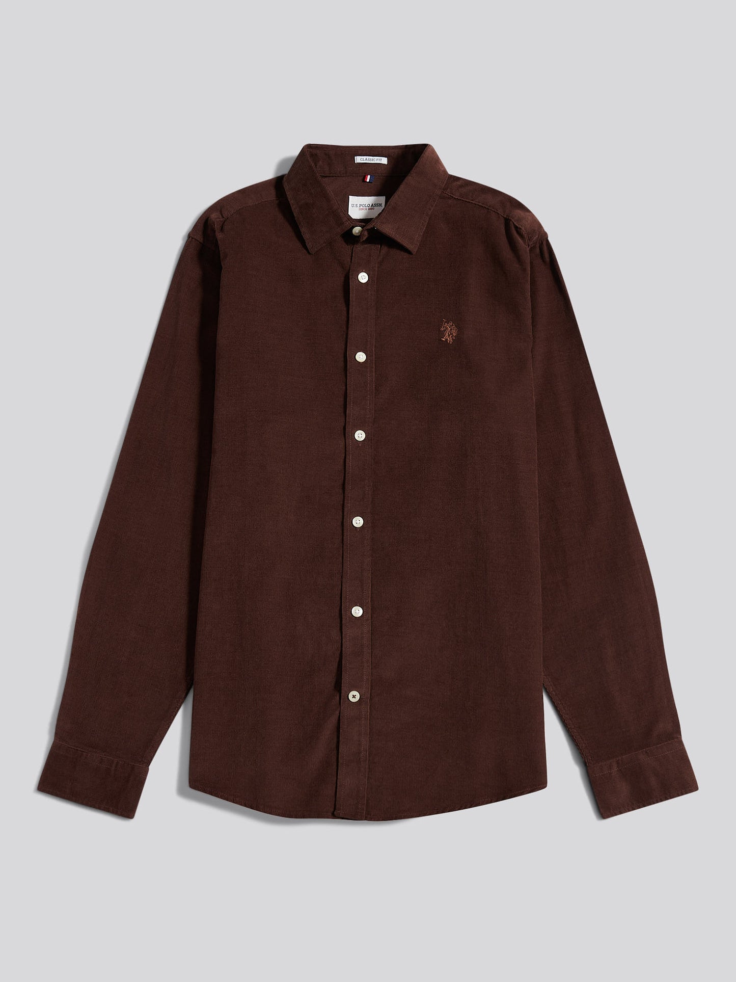 Mens Cord Shirt in Chocolate Martini