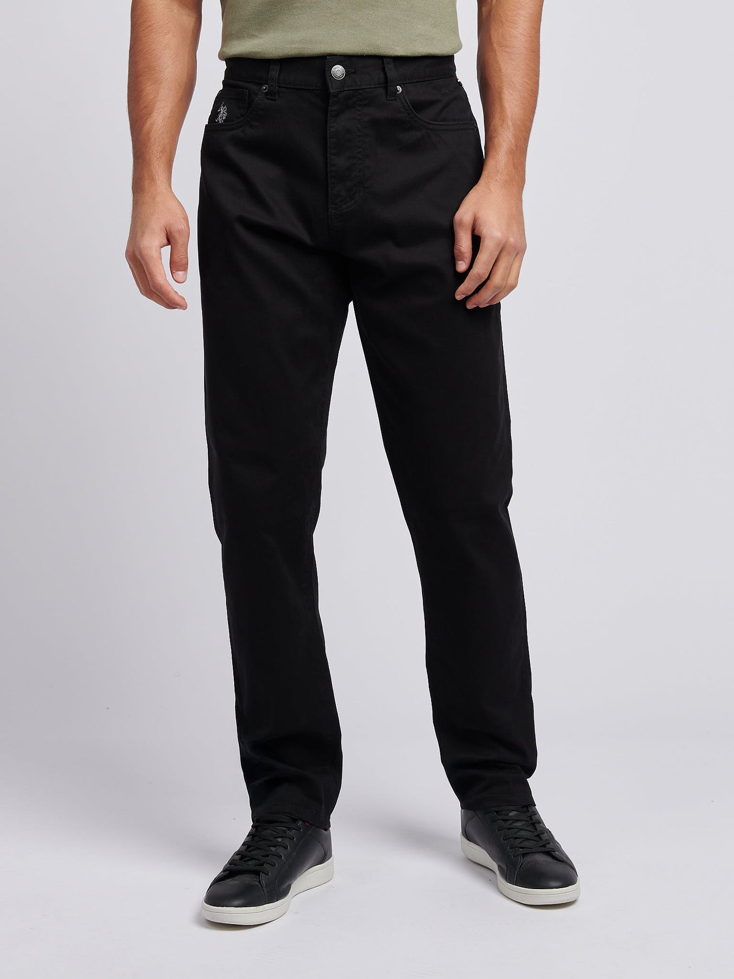 Mens Bedford Cord 5 Pocket Trouser in Black