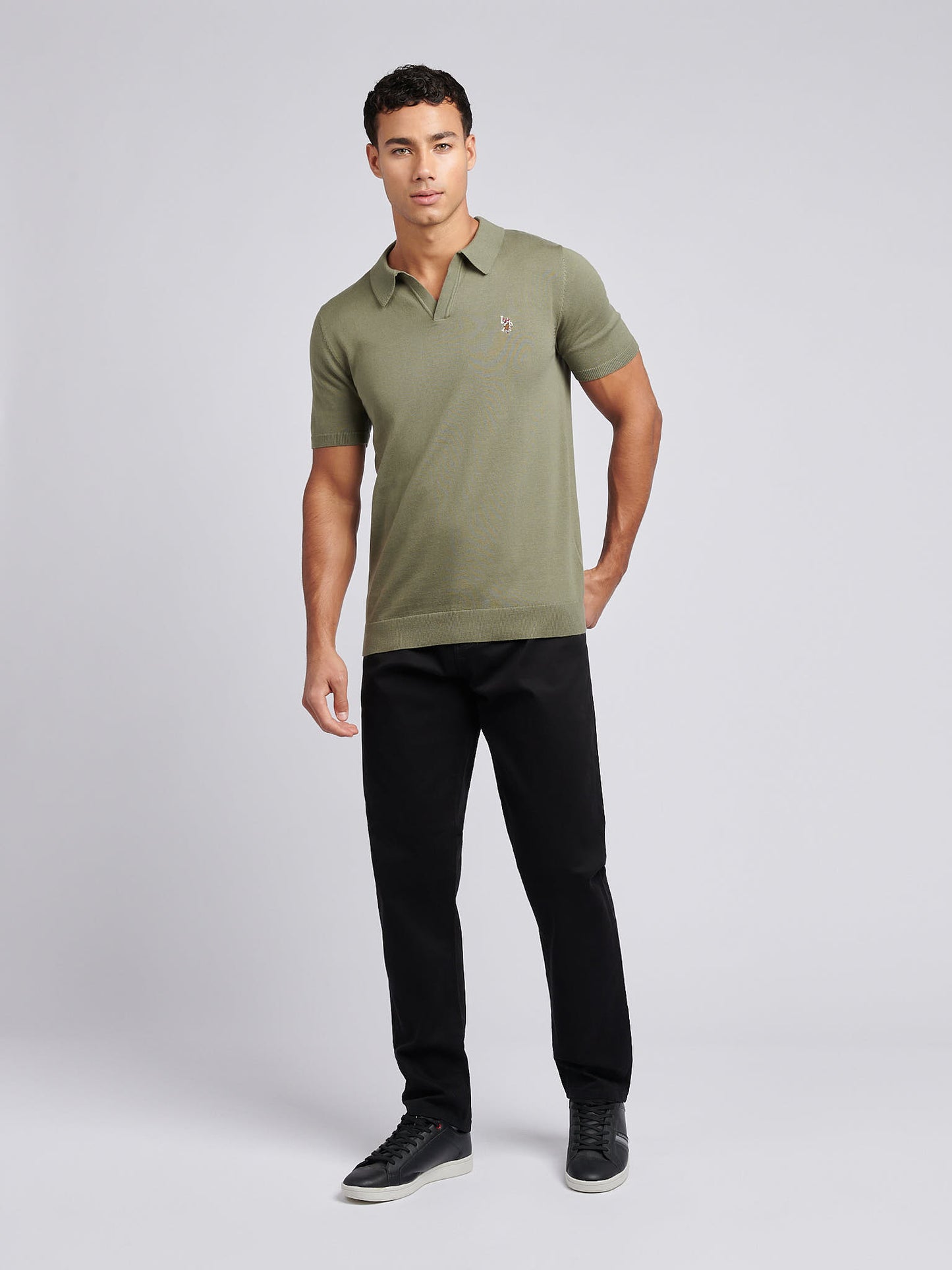 Mens Bedford Cord 5 Pocket Trouser in Black