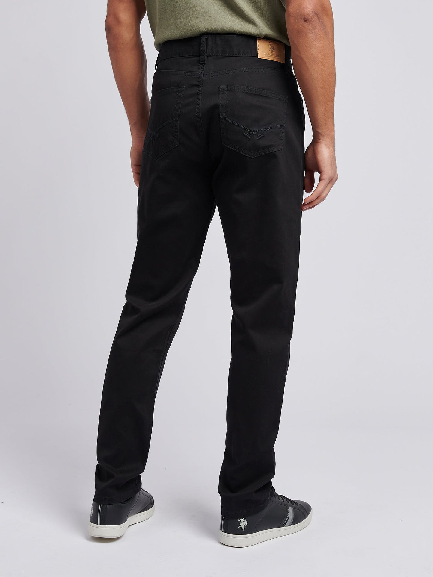 Mens Bedford Cord 5 Pocket Trouser in Black