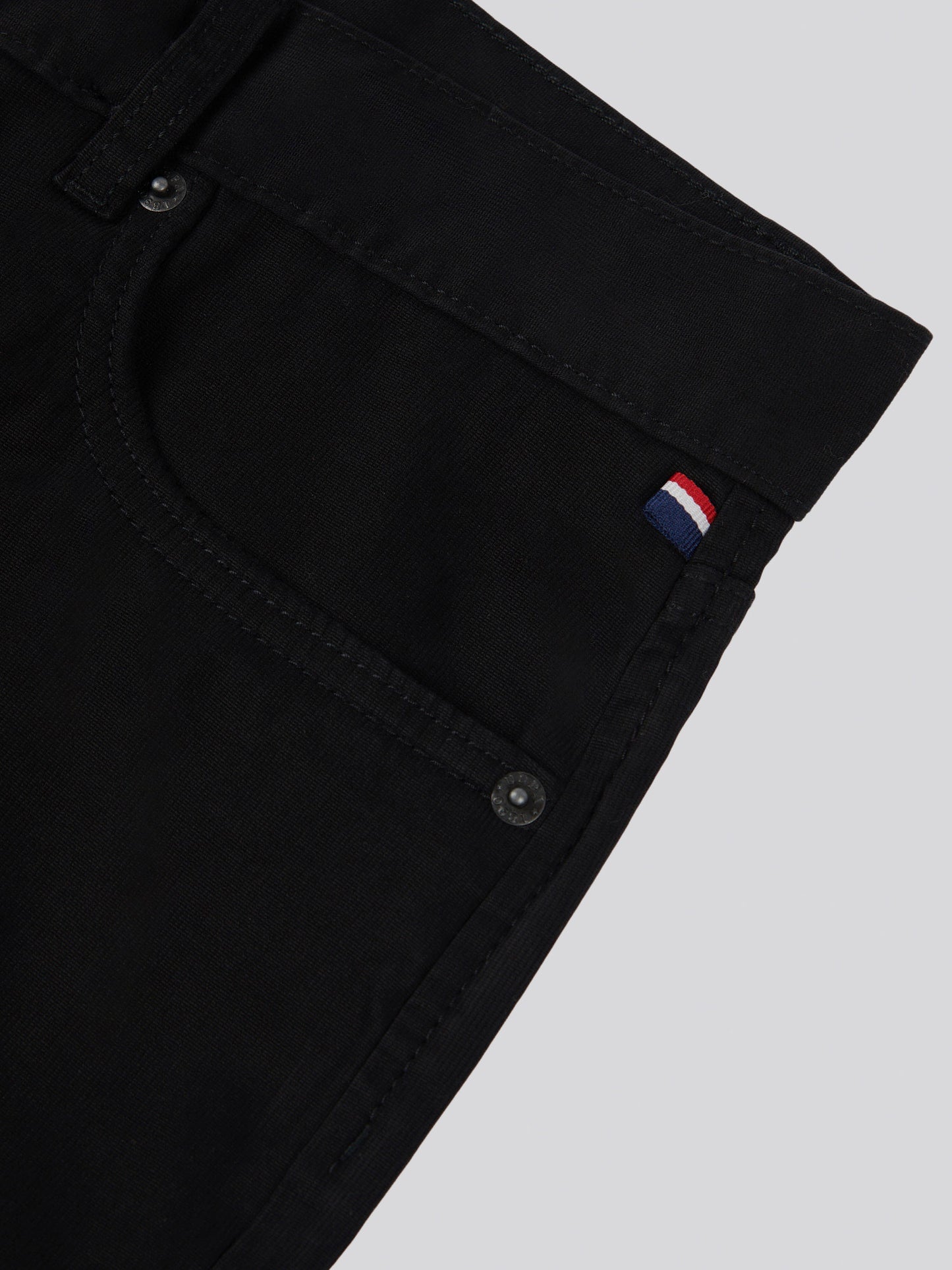Mens Bedford Cord 5 Pocket Trouser in Black