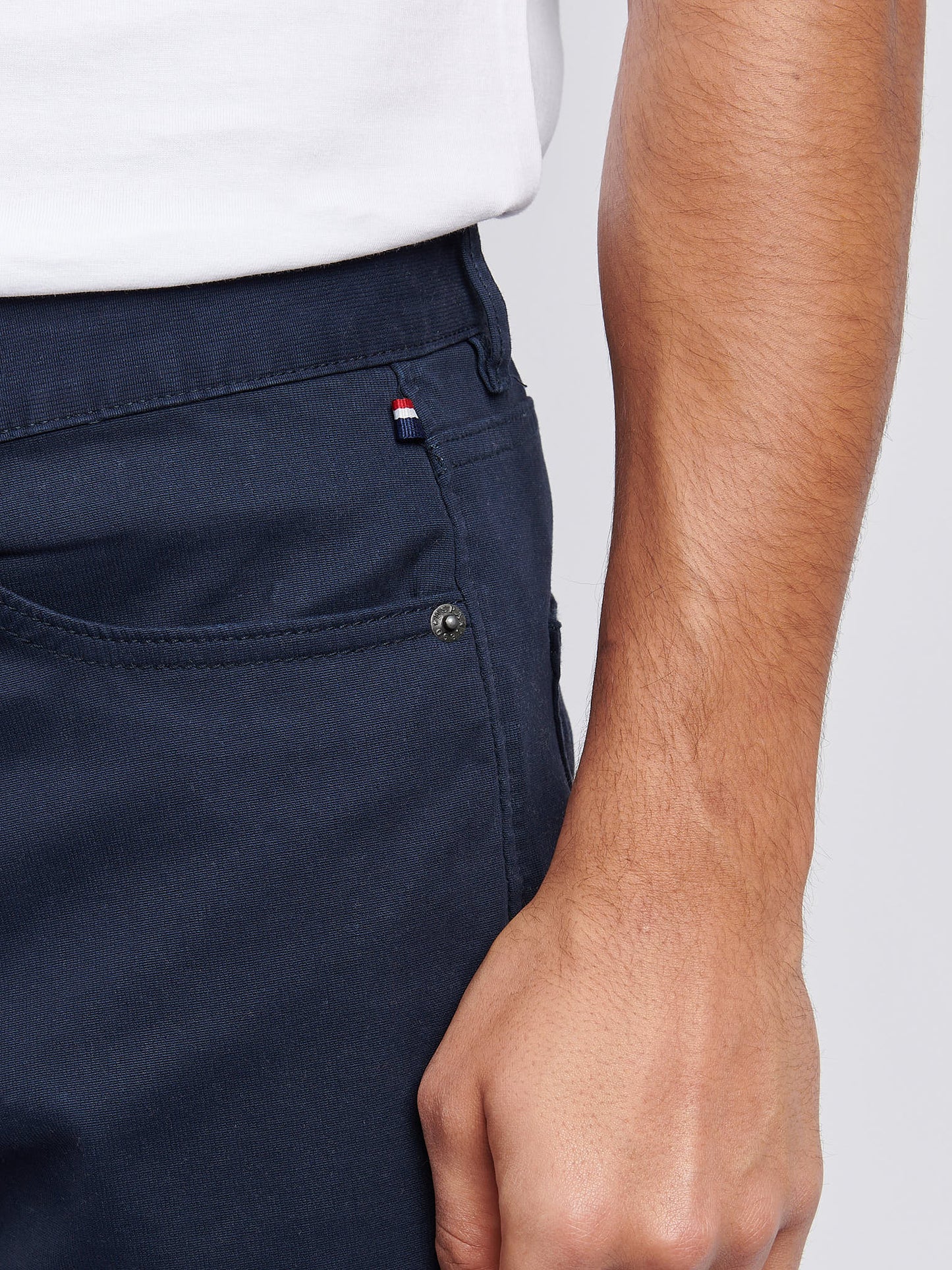 Mens Bedford Cord 5 Pocket Trouser in Dark Sapphire Navy