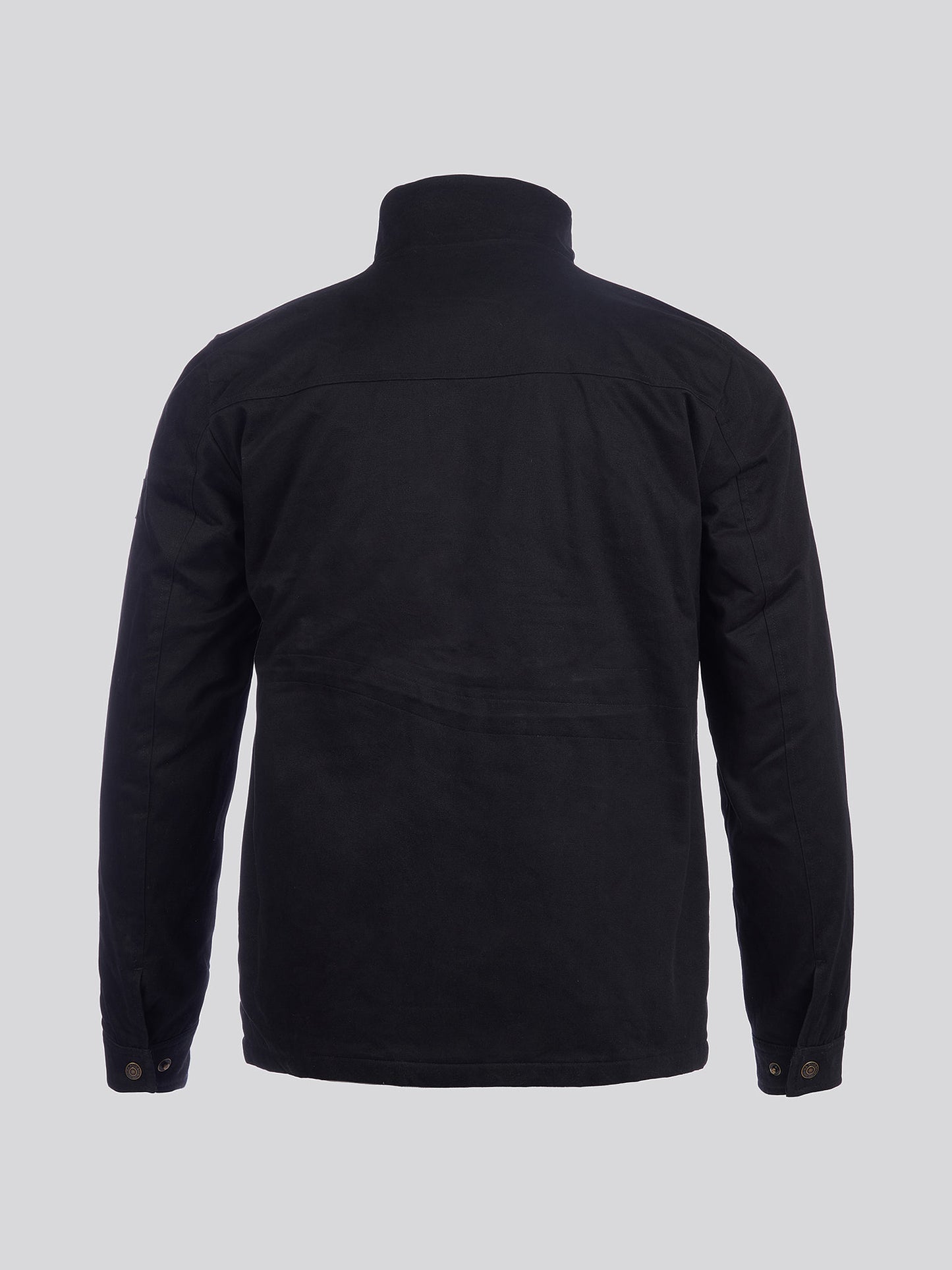 Mens Wax Coated Patch Pocket Jacket in Black