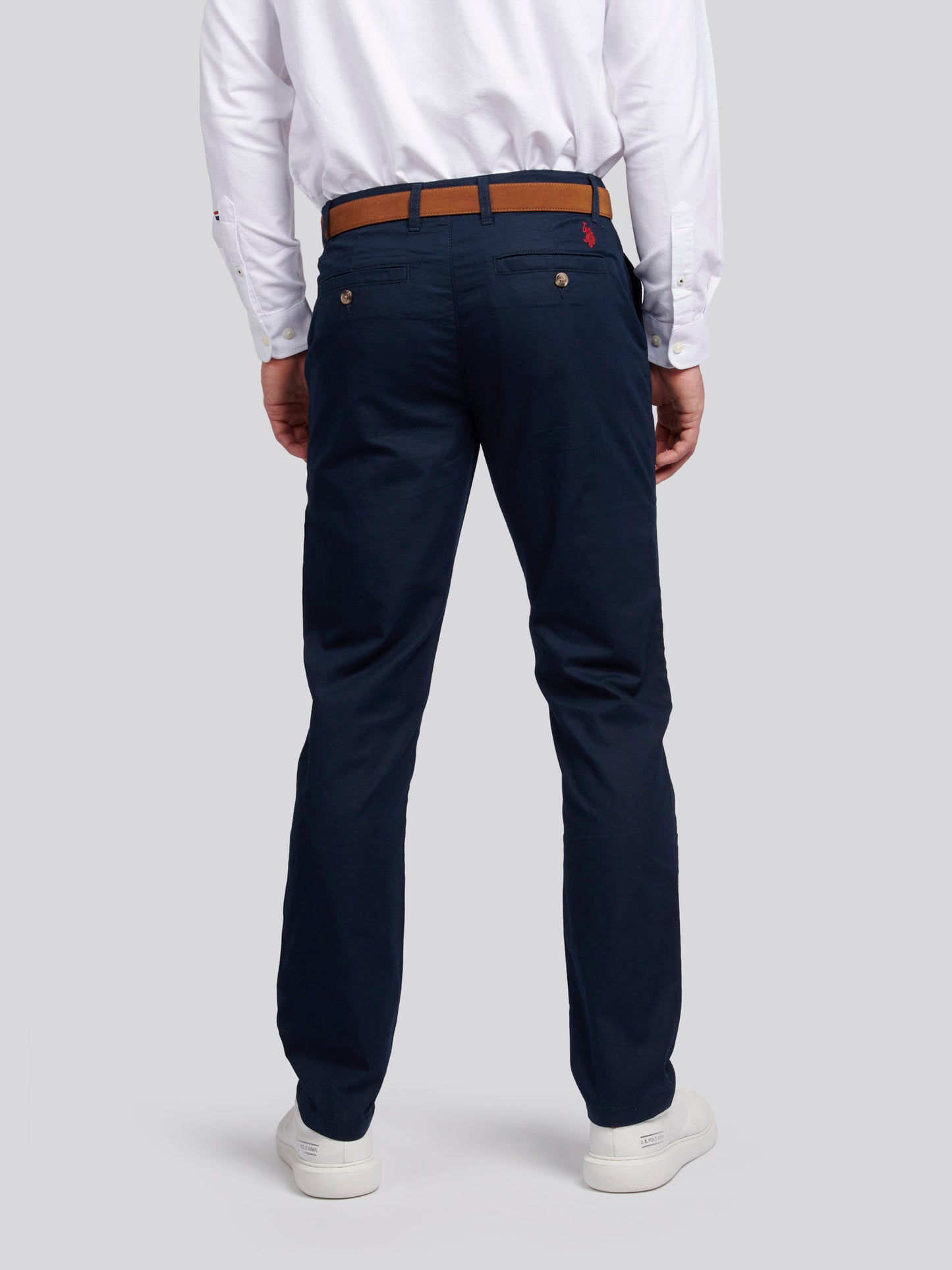 Mens Linen Blend Chino in Dark Sapphire Navy