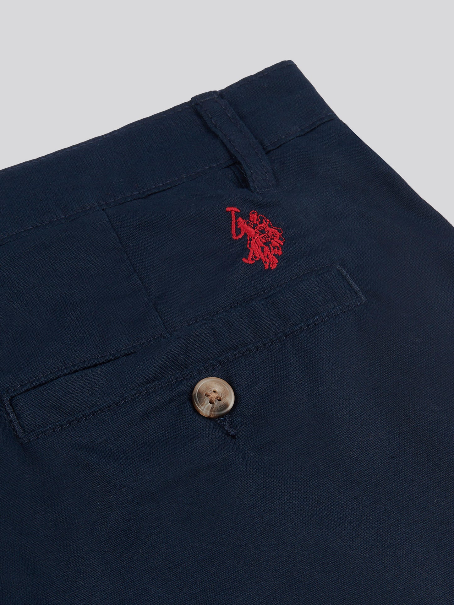 Mens Linen Blend Chino in Dark Sapphire Navy