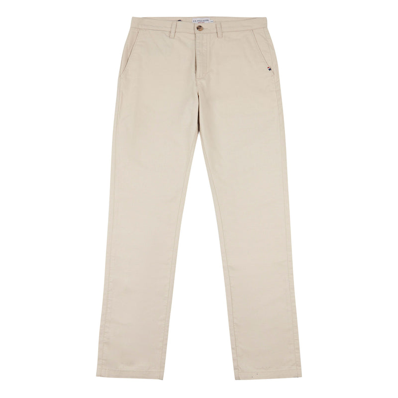 Mens Linen Blend Chinos in French Oak