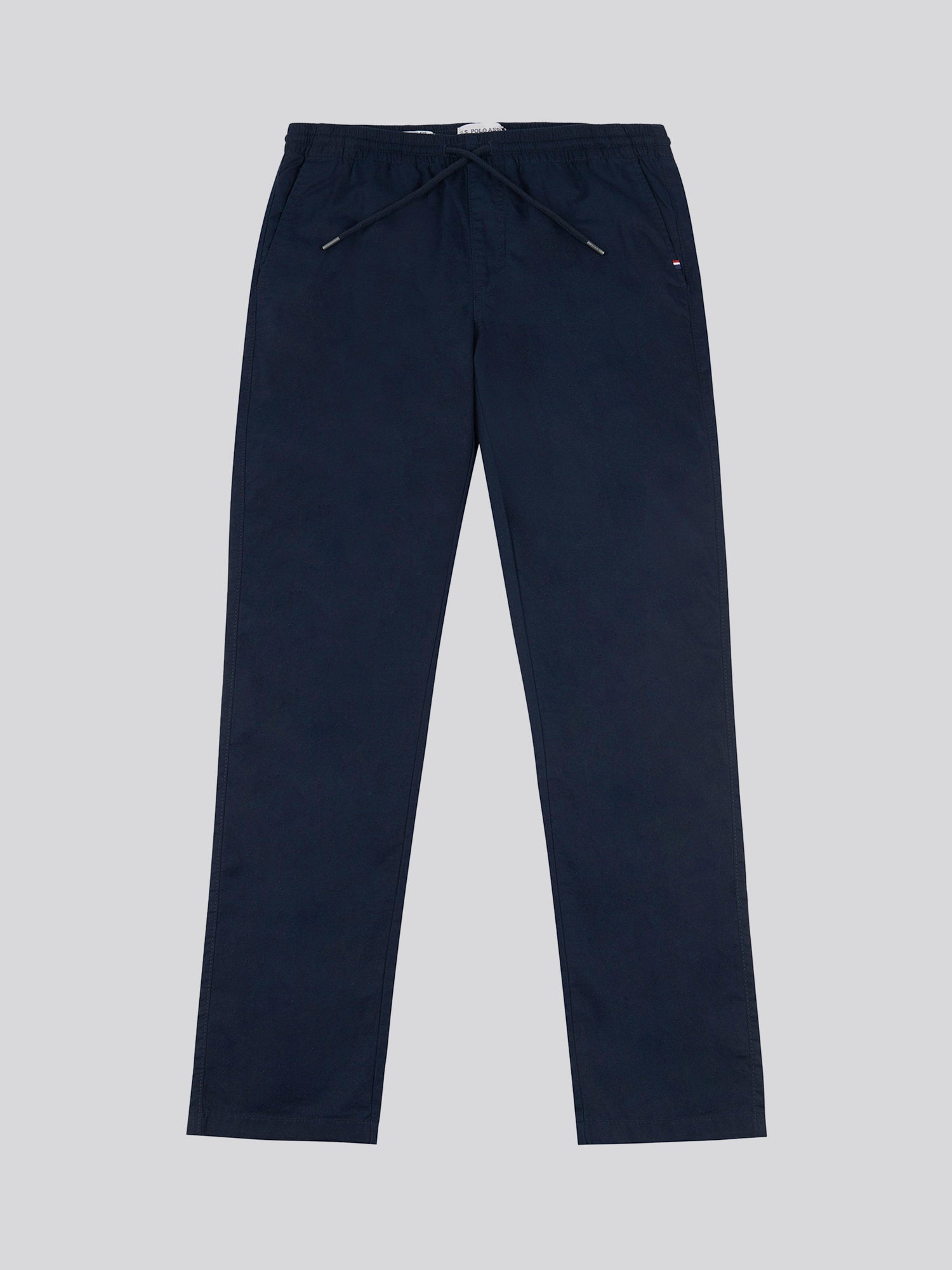 U.S. Polo Assn. Mens Linen Blend Drawstring Trousers in Dark 
